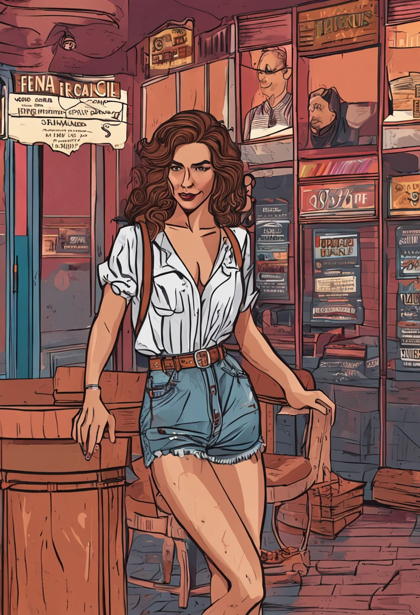 Modelo feminina europeia e americana vestindo este "usando roupas sensuais"