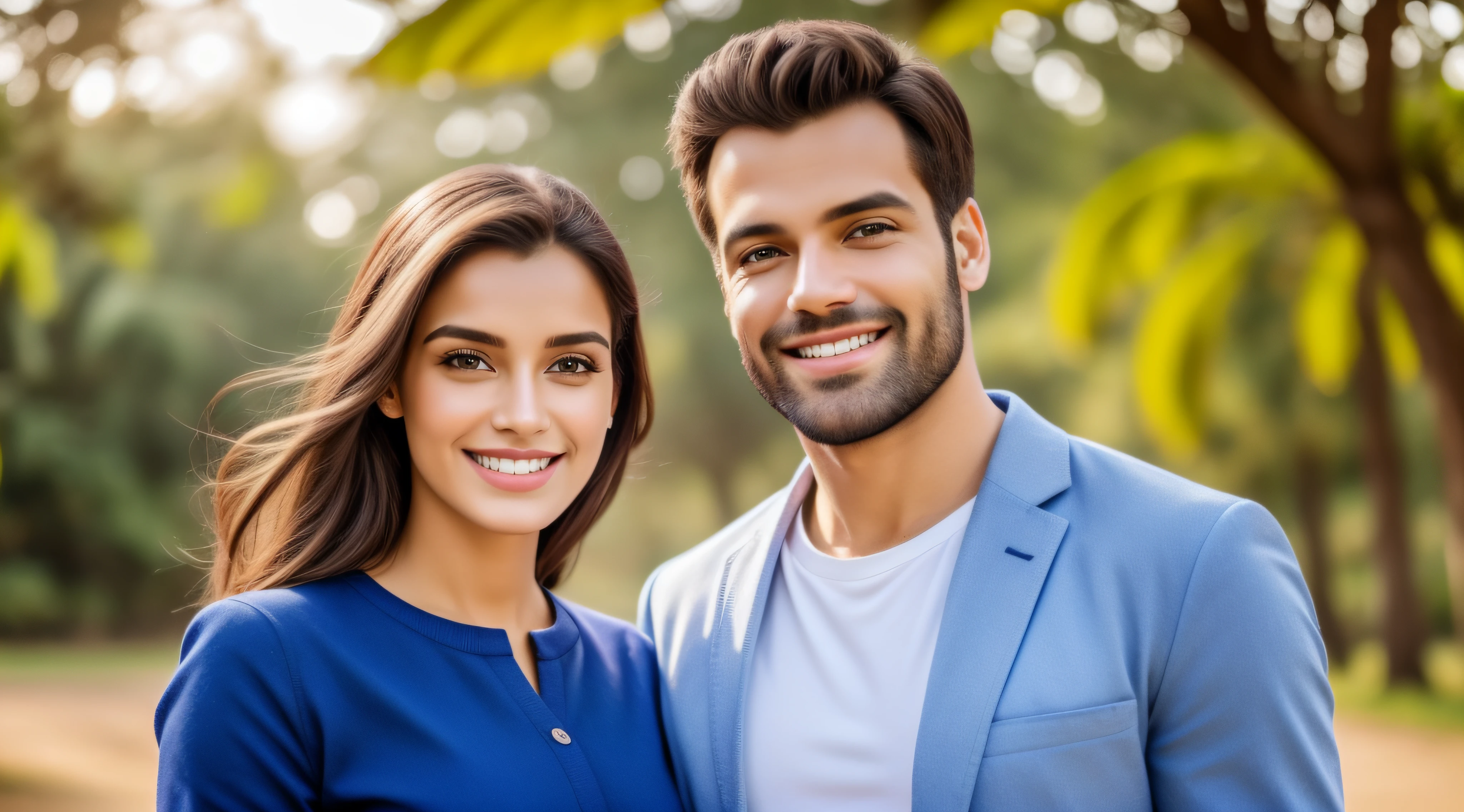 Qualidade 8k, homem e mulher posando para foto, felizes e apaixonados
