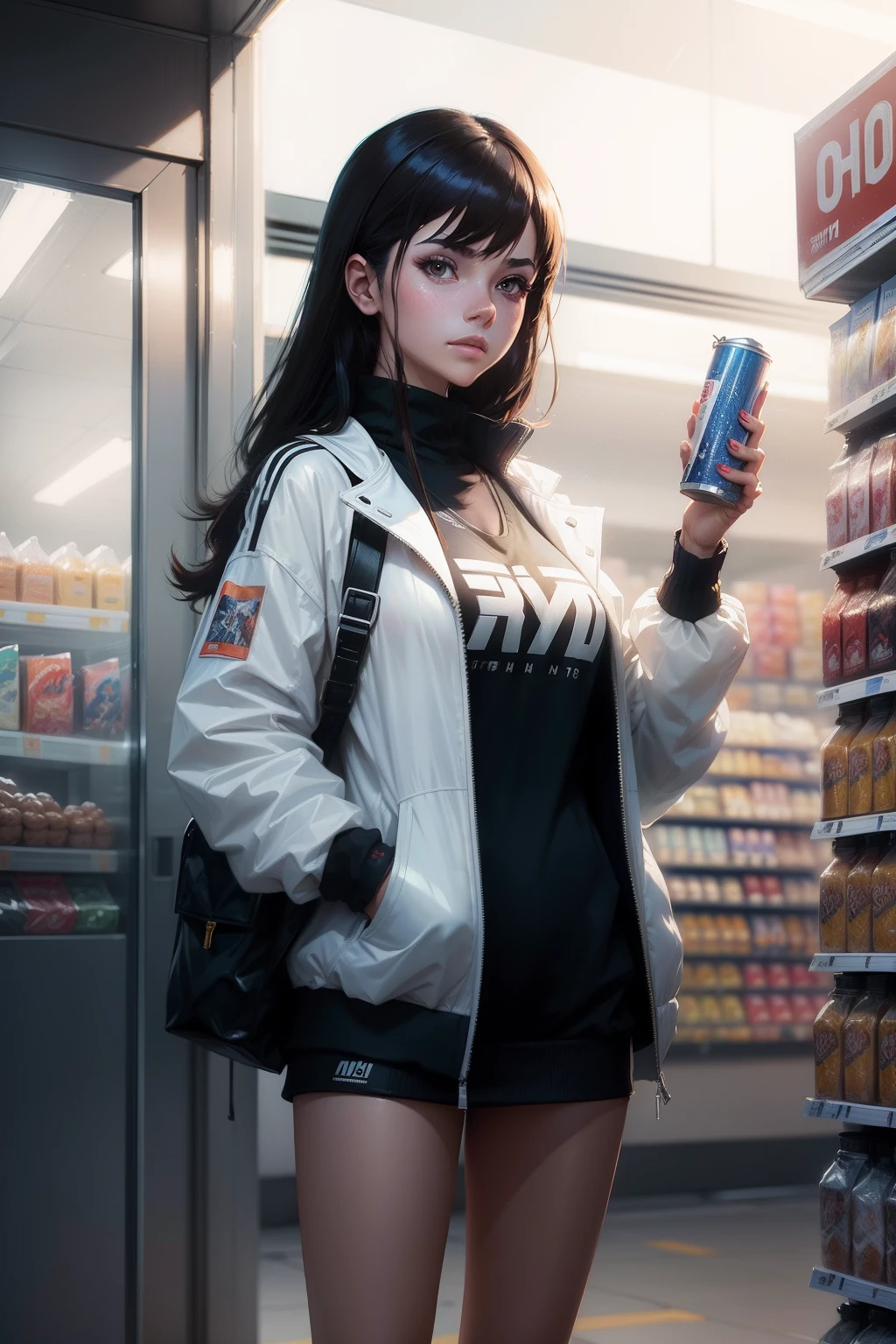 Alafe in blue hoodie with Pepsi can and drink, Wearing a blue hoodie, girl wearing hoodie, Blue Hoodie, wearing an oversized hoodie, wearing a neon blue hoodie, Wearing hoodie, oversized hoodie, Wearing a hoodie, japanese streetwear, Wearing a hoodie and sweatpants, black haired girl wearing hoodie, ulzzangs, in a hoodie, 🤤 girl portrait，Sketchbook Style, sketchbook, handdraw, Dark, gritty, realistic sketch, Rough sketch, mix of bold dark lines and loose lines, bold lines, On paper, Turnaround Character Sheet, Amazingly beautiful Amazonian woman, Slim body, Leather and lace corset, Brown Red Floating Hair, Bangs, Full body, Esoteric symbols, runes, Dark theme, Perfect composition golden ratio, masutepiece, Best Quality, 4K, Sharp Focus. Better hands, Perfect Anatomy. by Design in Mind