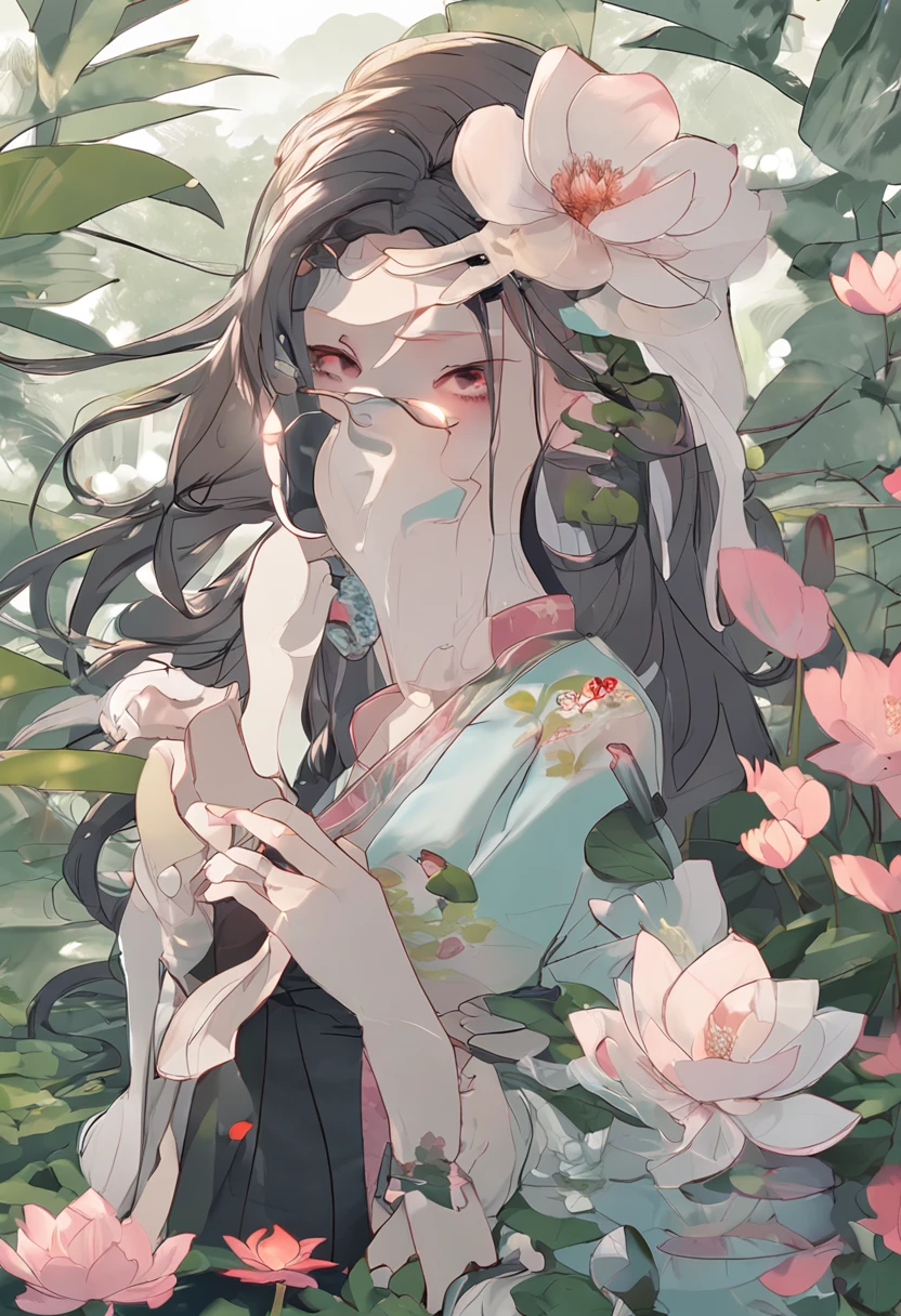 5 females,for 6 years old,bit girl,Small loli,smallunderboob,Raised sexy,Pornographic exposure, 独奏,(Background with:Surrounded by lotus flowers,bamboo forrest,Lotus pond,lotuses,lotus flower,china rose,rosette,chrysanthemums) She has short black hair,standing on your feet,Sweat profusely,drenched all over the body,seen from the front, hair straight, mostly cloudy sky,(((tmasterpiece),(Very detailed CG unity 8K wallpaper),best qualtiy,cinmatic lighting,detailed back ground,beatiful detailed eyes,Bright pupils,(Very fine and beautiful),(Beautiful and detailed eye description),Black eyes,Redlip,ultra - detailed,tmasterpiece,)),facing at camera,(The upper part of the body),A high resolution,ultra - detailed),revealing breasts,Bare genitalia, Bulge,legs are open,sexyposture,Camel toes,Flushed complexion,Open-mouthed,frontage,elementary student,A ball head,Lotus hair ornaments(Wearing:White transparent kimono,Blue streamer surrounds)