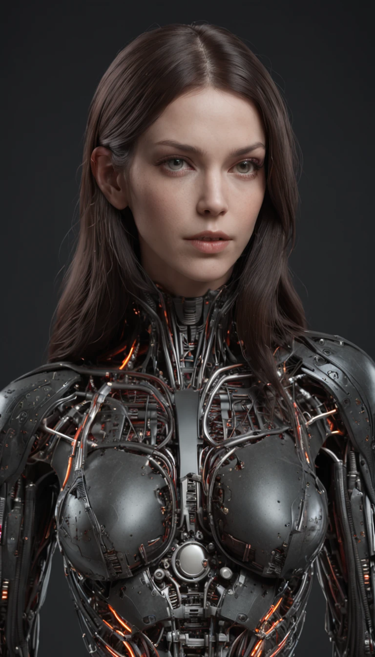 Porcelana Mujer Android, ciborg, Robotic Parts, 150 mm,cuerpo completo, hermoso estudio luz suave, Luz de llanta, Detalles vibrantes,encaje, hiperrealista, Anatomical, electrical wires, microchip, elegante, Laboratorio en segundo plano, Renderizado de octanaje, h.Estilo R Giger, 8k,cabello negro,Asymmetrical long hair,cuerpo translucido,ojos verdes, Miki Asai Macro Photography, cuerpo completo, hiper detallado, tendencias en Artstation, foco nítido, Foto de estudio, Detalles intrincados, Altamente detallado, por Greg Rutkowski