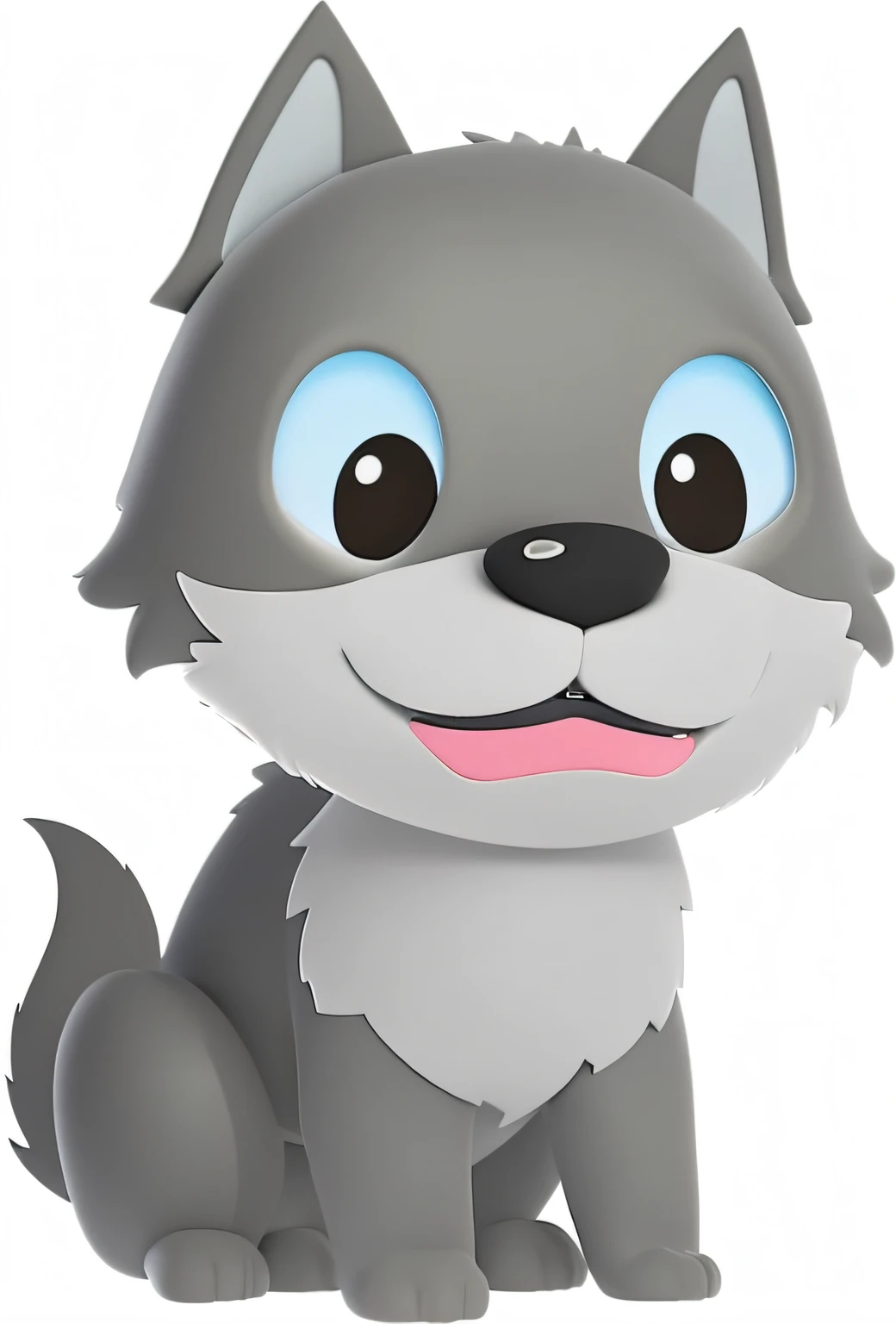 A cartoon cat with a big smile on his face, retarded wolf portrait, portrait of retarded wolf, furry wolf, anthropomorphic wolf, anthropomorphic wolf, bluey, escala cinza, husky, art in the style of joshy sly, half wolf, correct wolf muzzle, discord pfp, Raccoon dog, wallp, digital fox