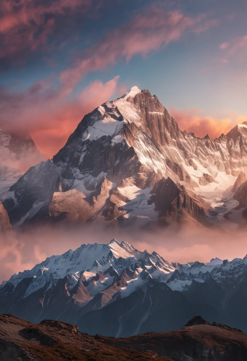 Majestic
Soar into the clouds
Undulating peaks
Snow-covered mountain peaks
Cloudy
Rugged and precipitous
The view is magnificent
High altitude
Boulder cliffs
Dense vegetation
Clear streams
Alpine lakes
Glacier snow peaks
Rocky canyon
Beautiful sunrise and sunset high mountains