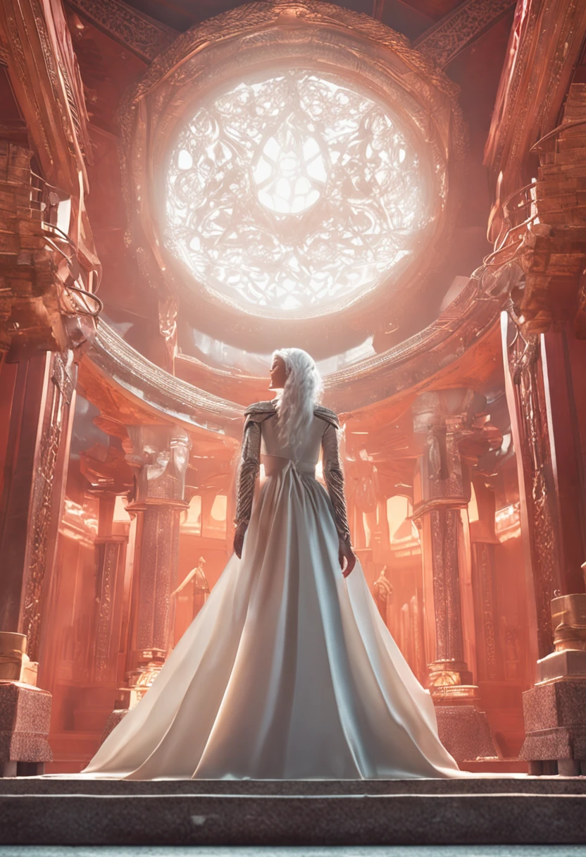 Mother of Dragons,white color hair,Sit on the throne,palaces,Beautuful Women