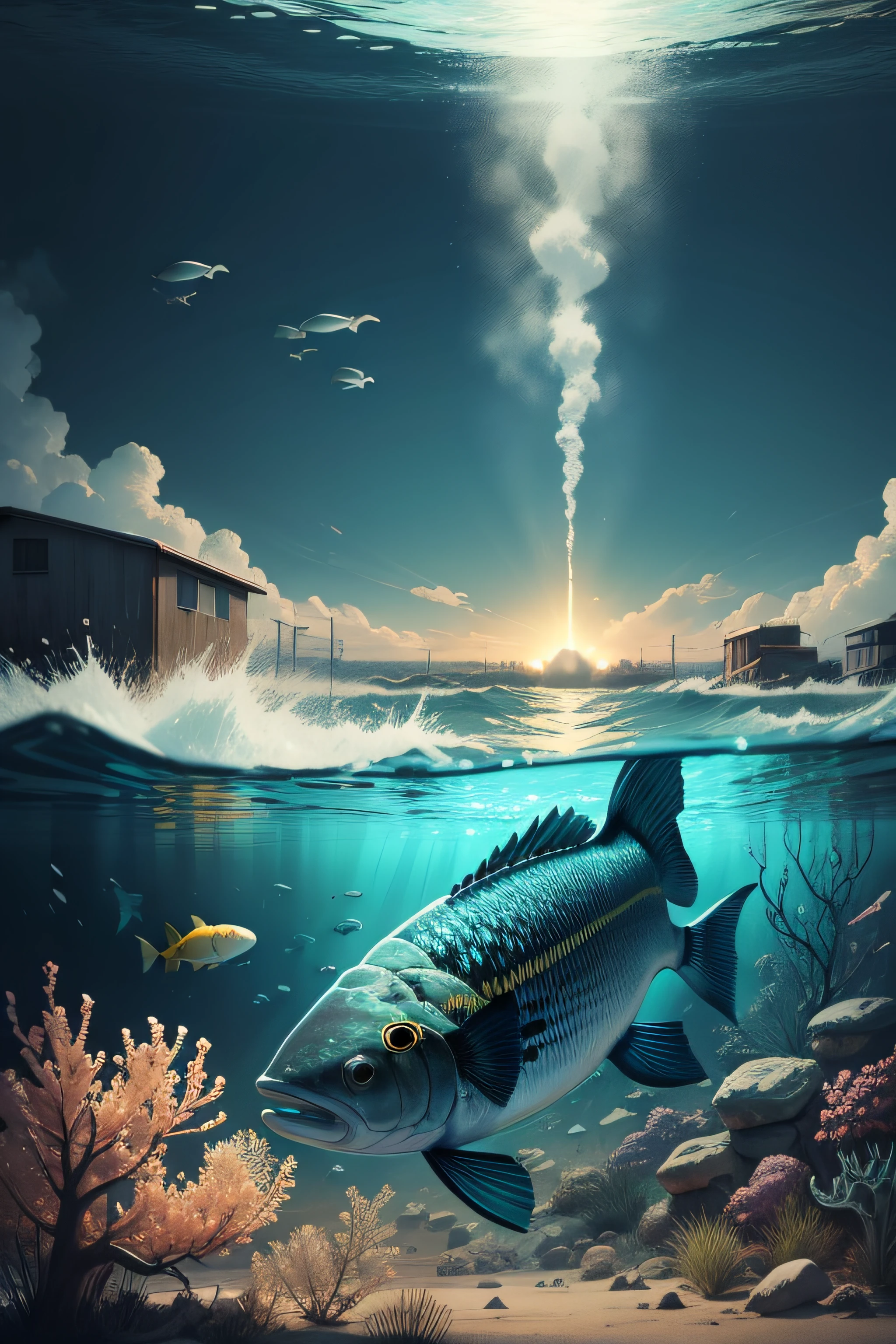 Nuclear contamination,The fish,variation,the sea