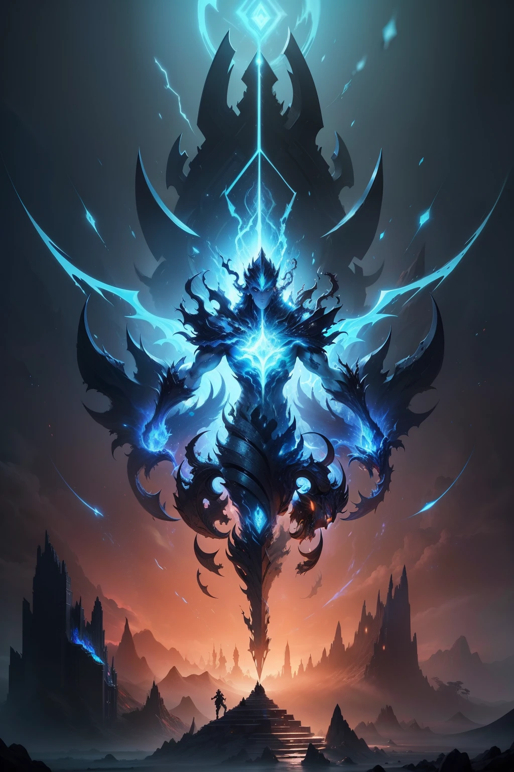 Holy Elemental Entity, dynamic image, cinematic 8k, isometric fantasy, pixel art, full body, front view, rear view, side view, centered, approach to perfection, 4k, dramatic cinematic atmosphere, arts station, concept art, sharp focus and fluid, volumetric lighting,