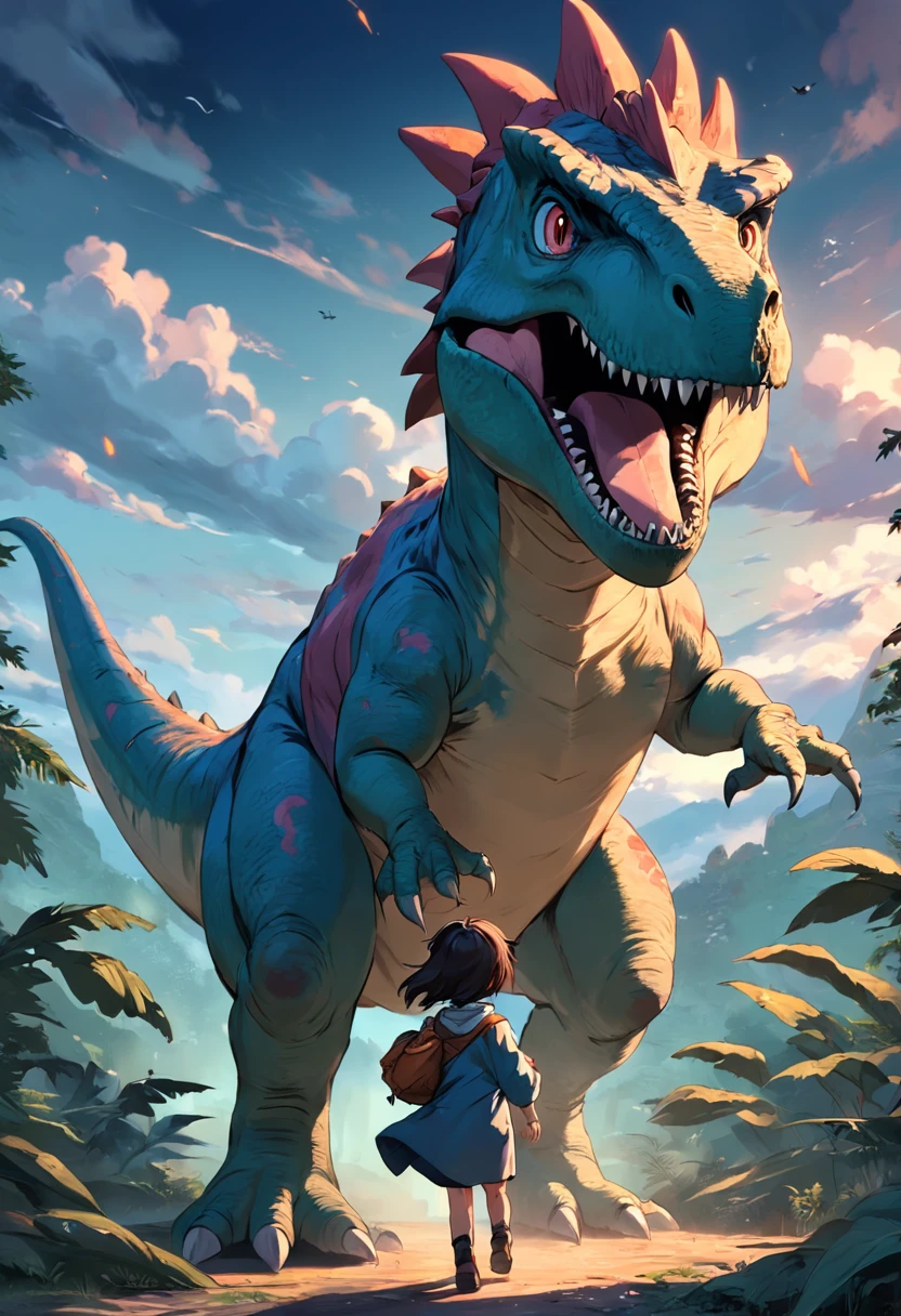 Dinosaurs with lion's heads, a 3D render,24 frames/sec, Realistic, Highly detailed, ultra - detailed,4K, photograph realistic, trending on artstration..