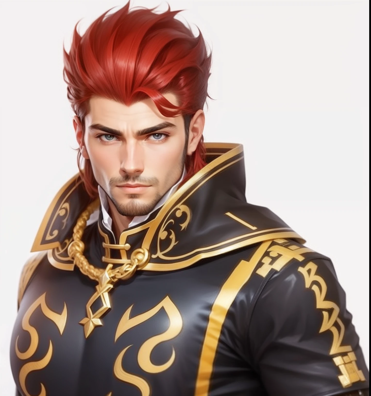 Homem novo realista cabelo curto ruivo sem barba