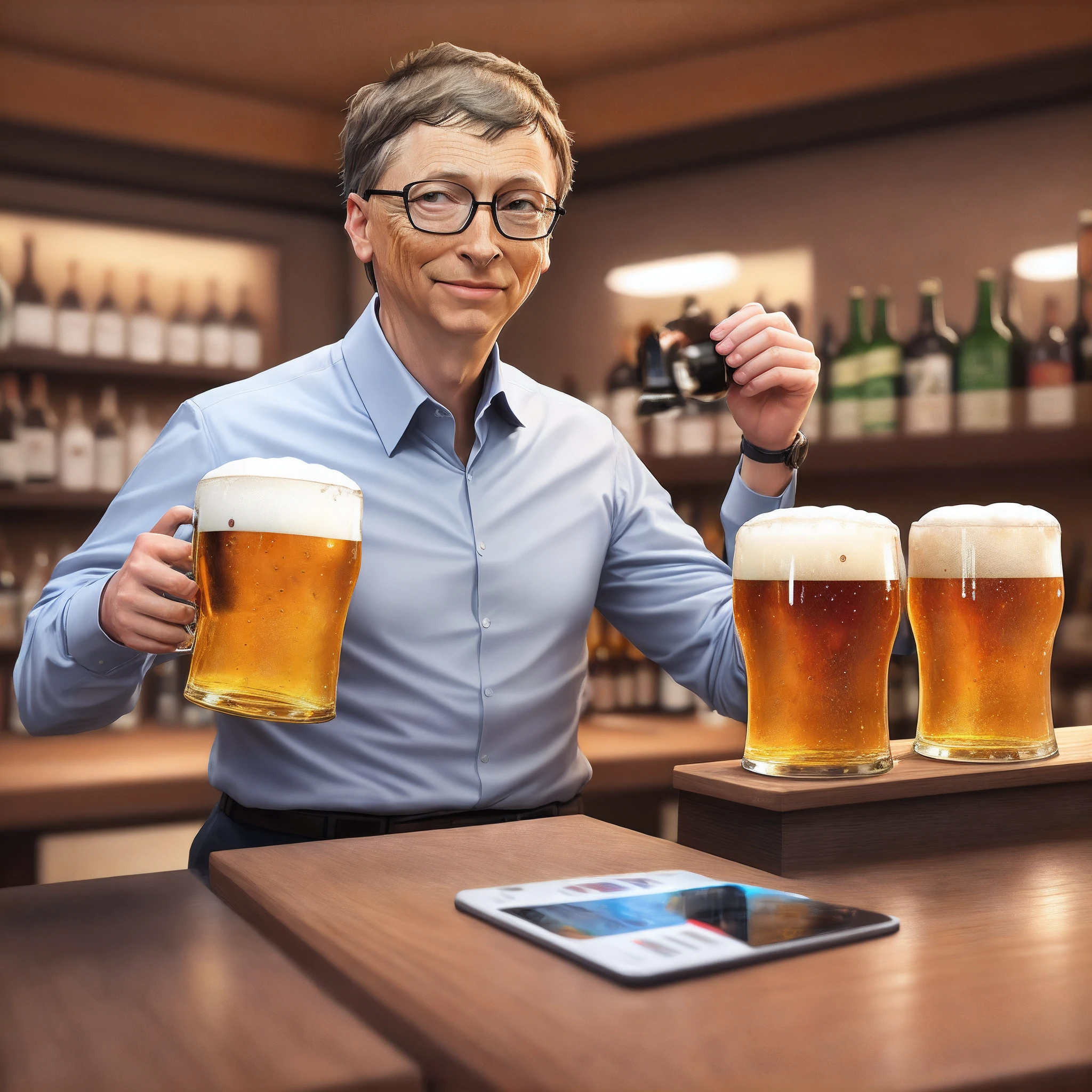 Bill gates drink beer