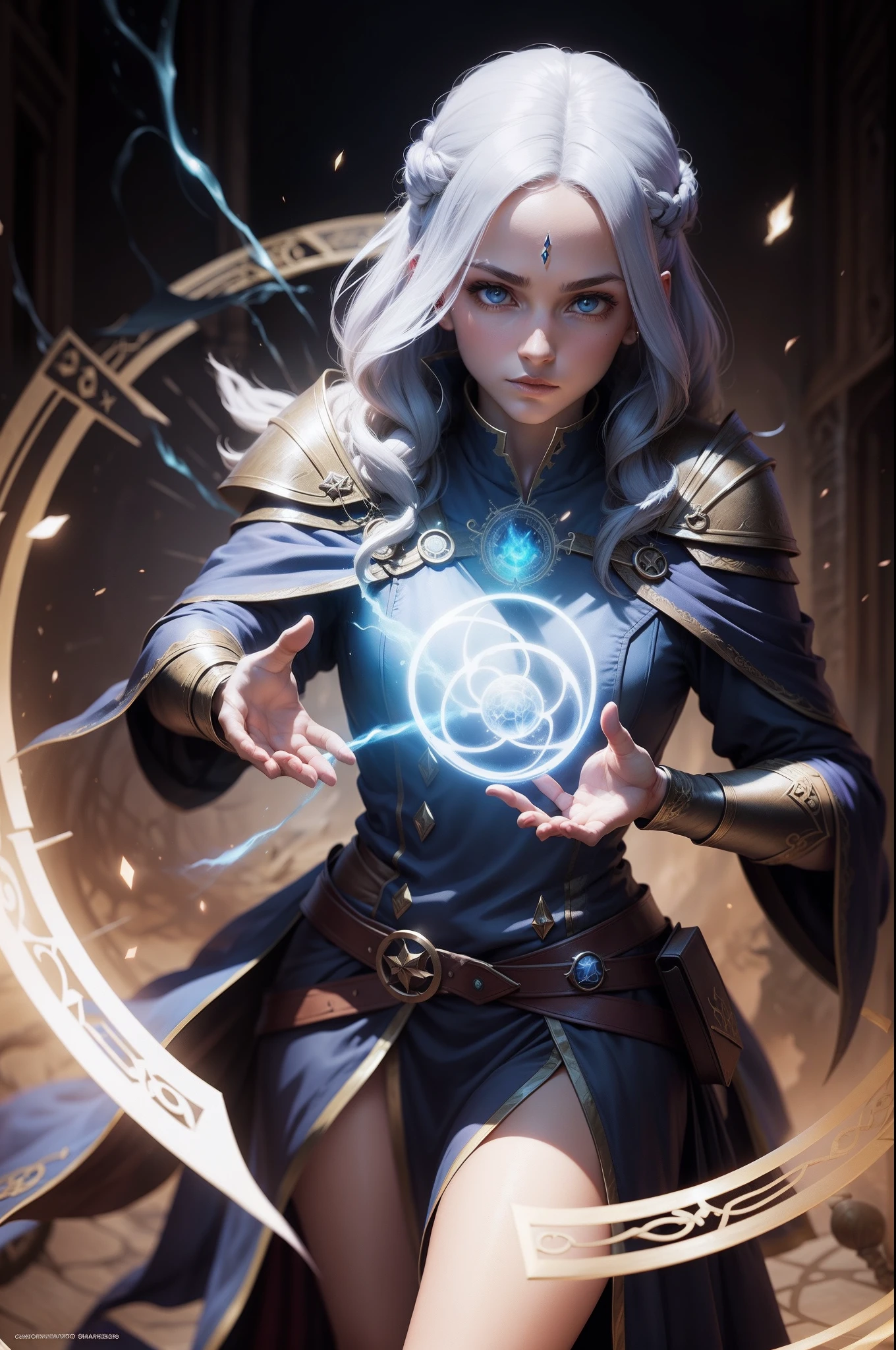 Mage Magic Circle Spellcasting concept art fantasy