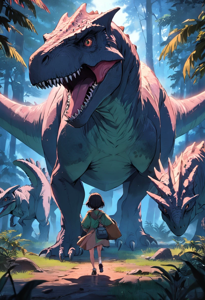 Dinosaurs carry wolves