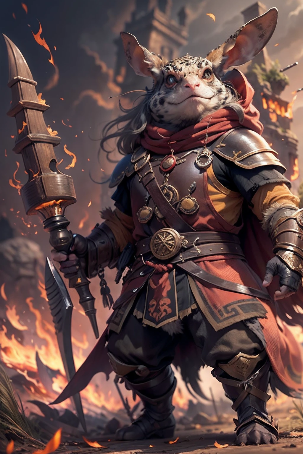 (anthropomorphic turtle),(Rat warriors:1.4),coda,a tall body,Stout limbs,disdain,ran,tosen,The long hairs of the flame fluttered in the wind,combats,Dynamic lines,Dimly lit battlefield,Ruined castle,(stereoscopic perspective:1.4),Works of masters,super-fine,4K分辨率,high qulity,电影灯光,High picture detail,Detailed pubic hair,Epic shooting,Clearly focused hair,Detailed hair depiction,acurate