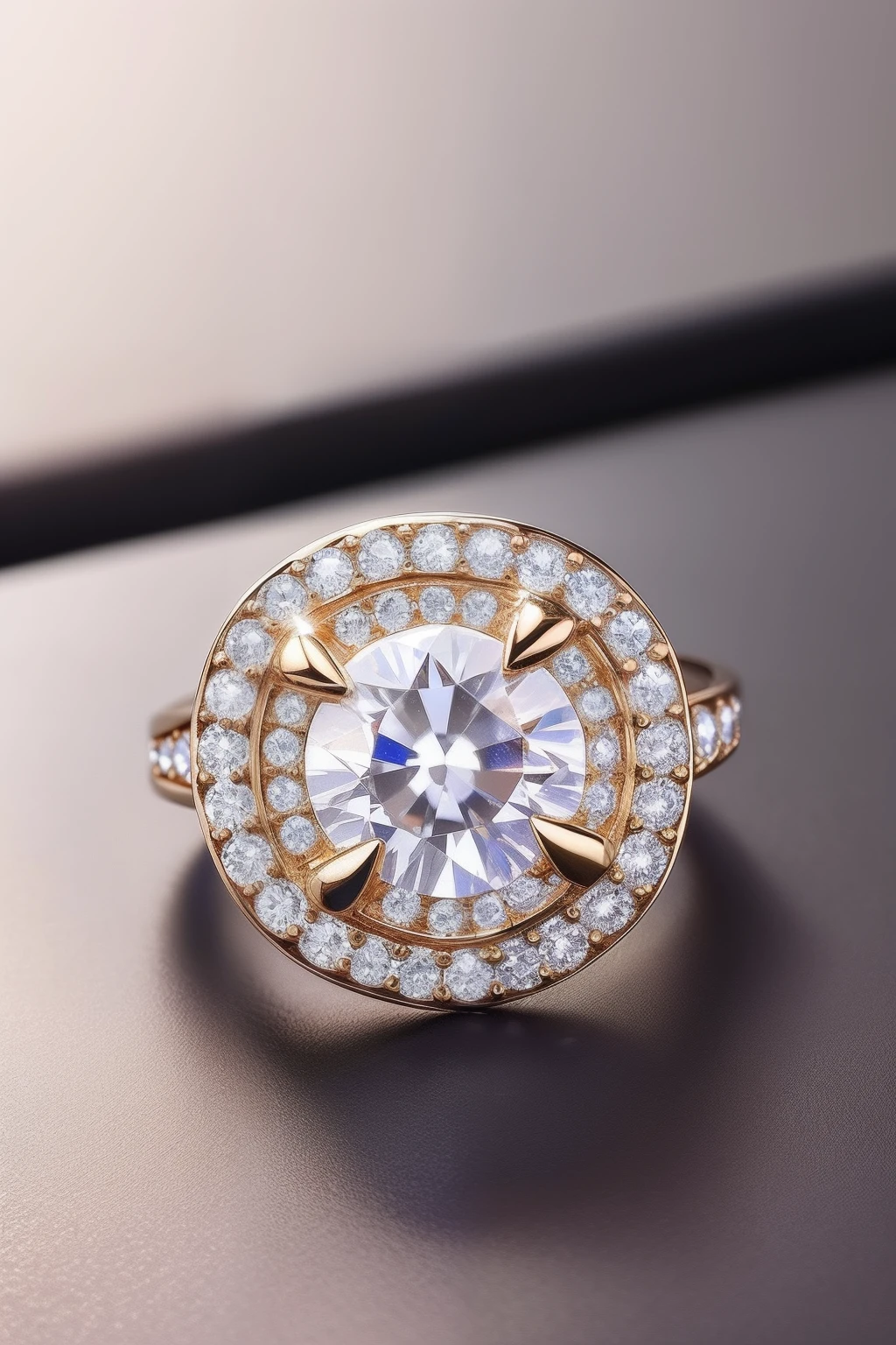 (Best shadow), Beautiful ring, Ultra detailed
Made from pure white gold,It has a shining silvery-white sheen。The top of the ring is set with a delicate gemstone,Gemstones are bright and eye-catching,It is as if the brilliant light of the rainbow has been captured。The inlay is simply impeccable,Surrounding tiny diamonds are embedded between intricately carved white gold petals,It's like tiny sparks,Shine brightly。Each diamond is carefully selected,And adopt the most perfect cutting method,It makes them shine dazzling in the sun。The finish is fine and even,No matter from any angle,You can see the perfect reflection of light on its surface。Its meticulous textures showcase the designer's ingenuity,Subtle lines and patterns can be revealed under close observation,It gives an artistic feel。The shapes and proportions are well designed,The perfect blend of elegance and exclusivity。The width and thickness of the ring is just right,It looks stable and flexible,Fits comfortably to your fingers。The fine edges and surface curvature make the ring softer overall,More aesthetically pleasing。Through exquisite craftsmanship and detail,Present a mesmerizing visual feast。It combines unparalleled elegance with high-class craftsmanship,It became a one-of-a-kind jewelry work of art。