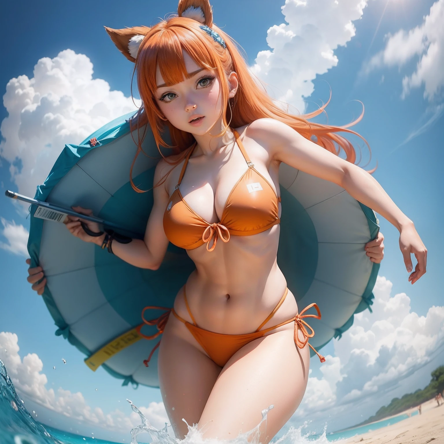 Karakter anime hinata dengan bikini