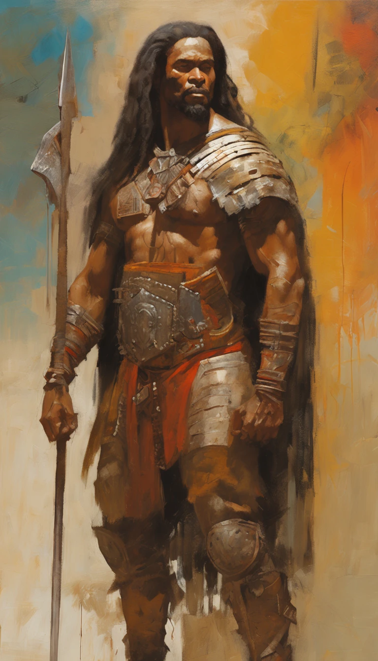 Filipino ancient epic hero, muscular long haired with tattoo Philippine God of War, modelshoot style, (extremely detailed CG 8k wallpaper), body photo of the most beautiful artwork in the world, medieval armor, body portrait, Nimrod the first king of Babylon, hunter, barbarian, macho man, majestic professional oil painting by Ed Blinkey, Atey Ghailan, Studio Ghibli, by Jeremy Mann, Greg Manchess, Antonio Moro, trend at ArtStation, trend at CGSociety, Intricate, High Detail, Sharp Focus, Dramatic and Photorealistic Painting Art by Midjourney and Greg Rutkowski