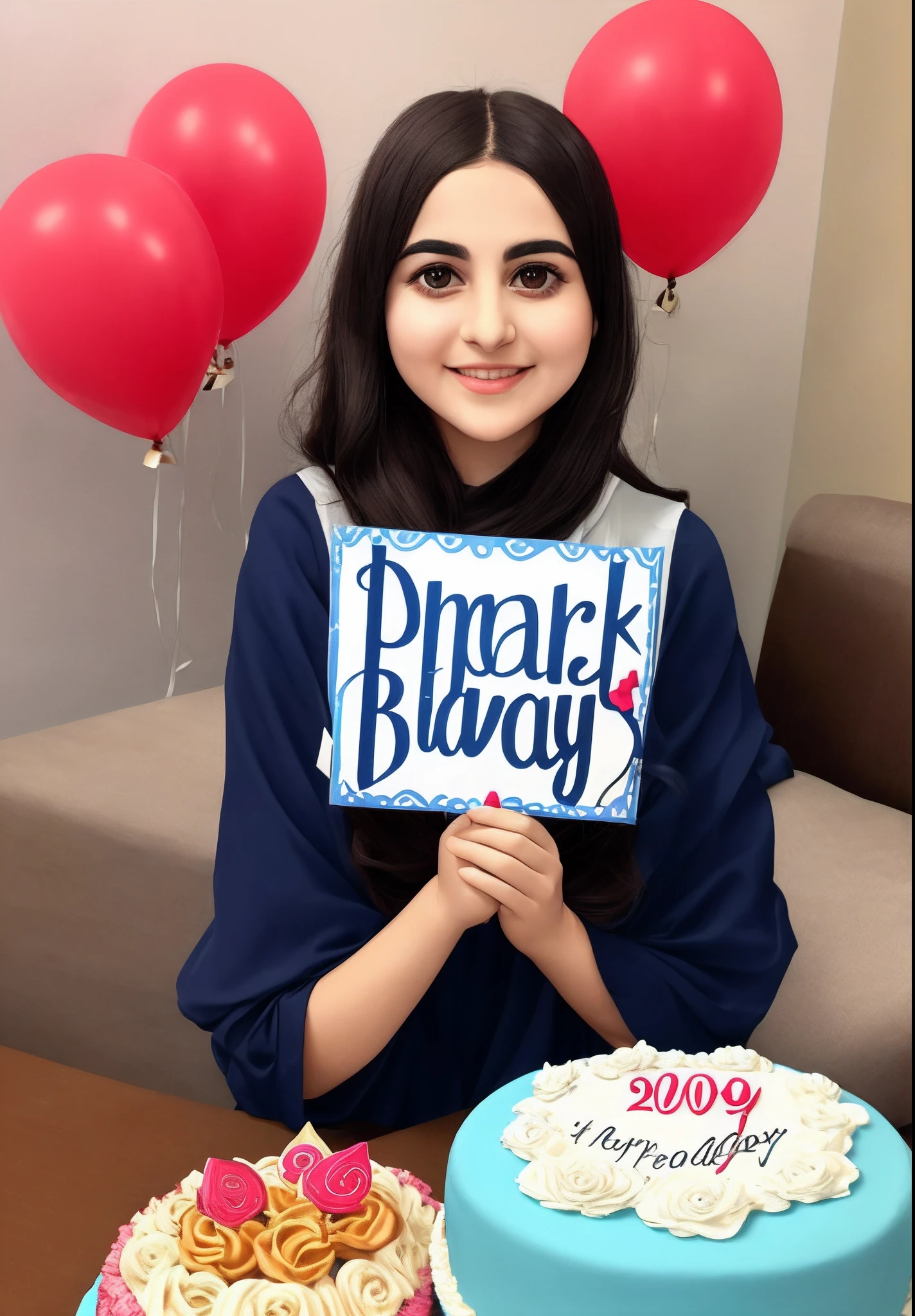 Psychologist girl named Maryam celebrating her twentieth birthday
