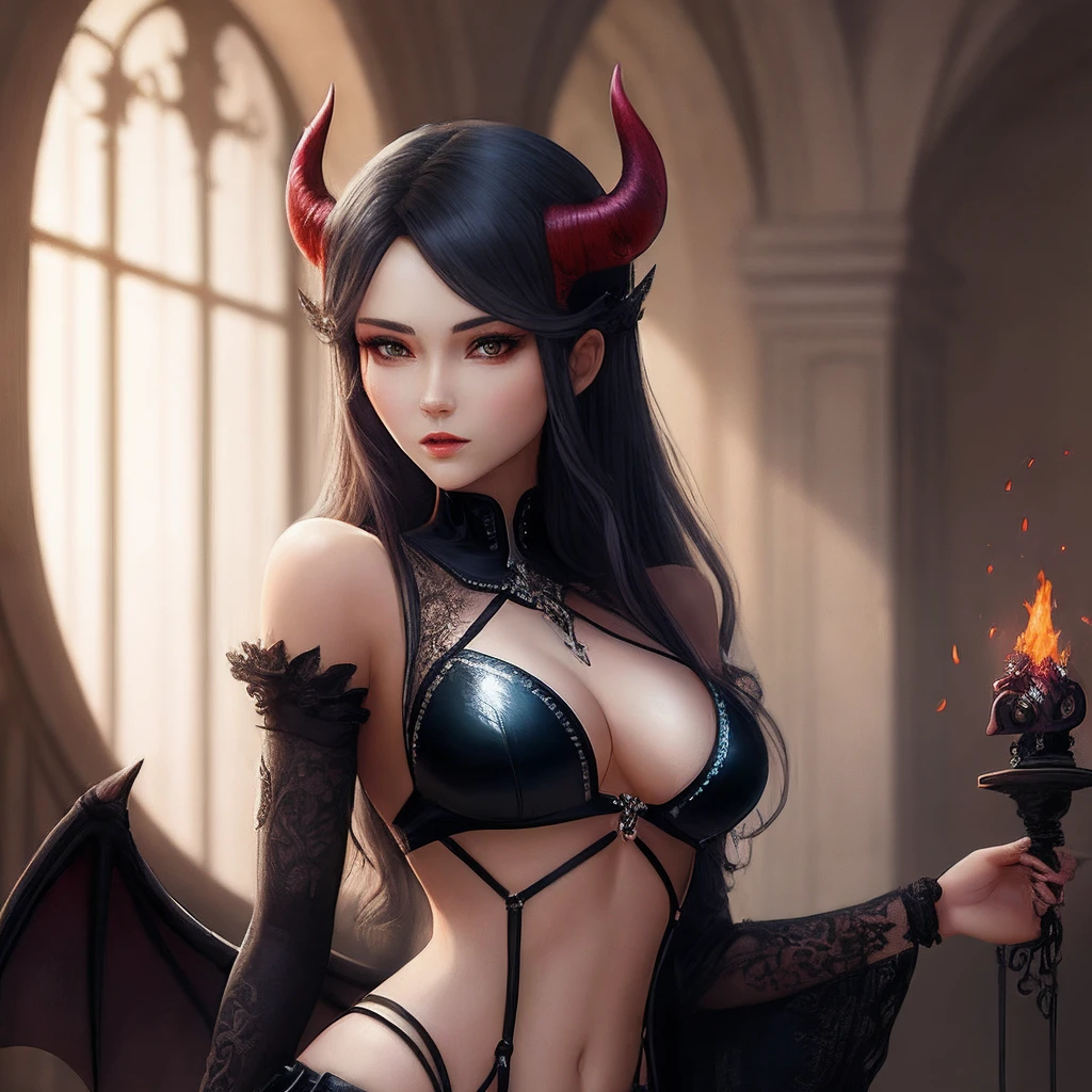 Beautuful Women,nakeness,Devil figure
