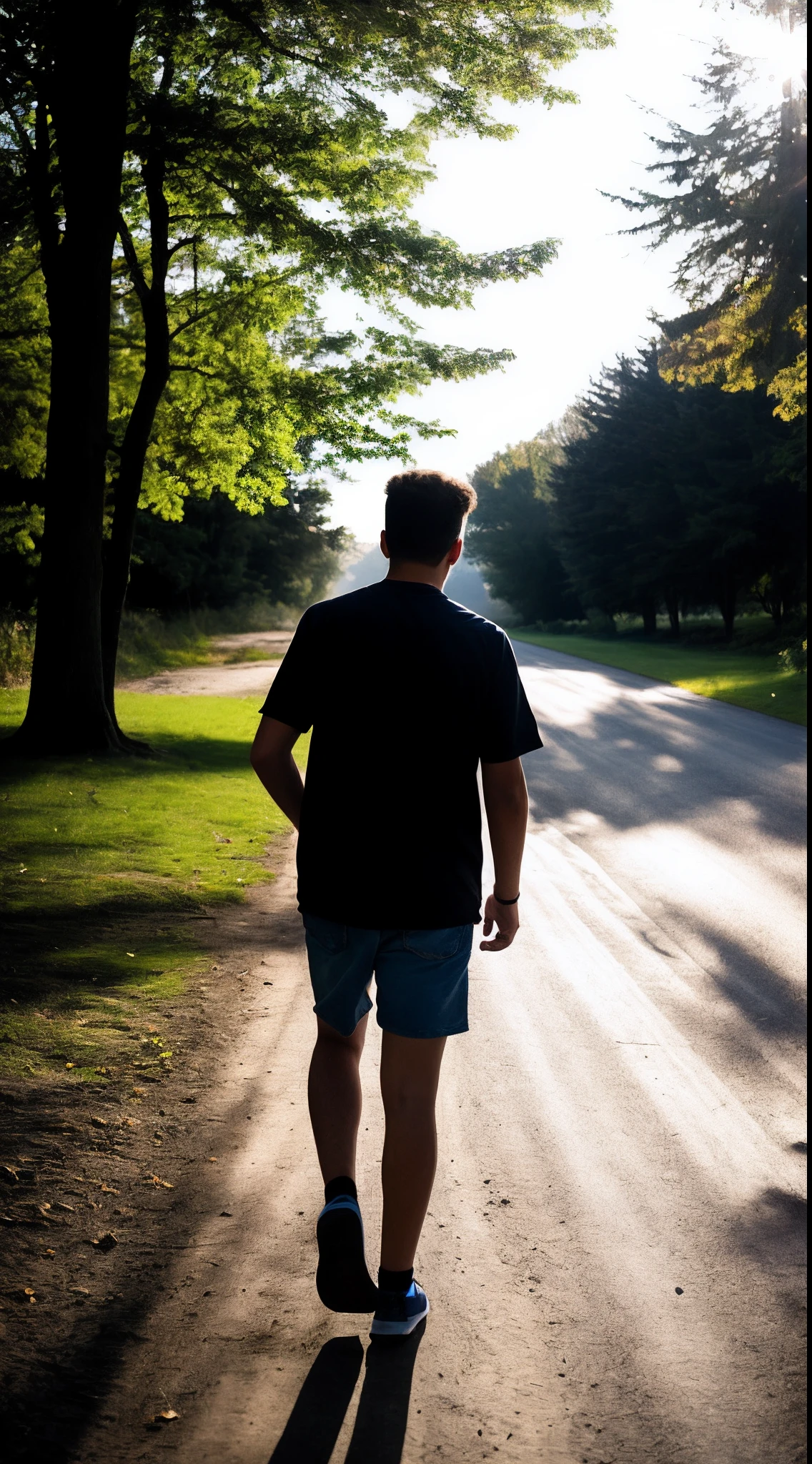 A teenager chasing light