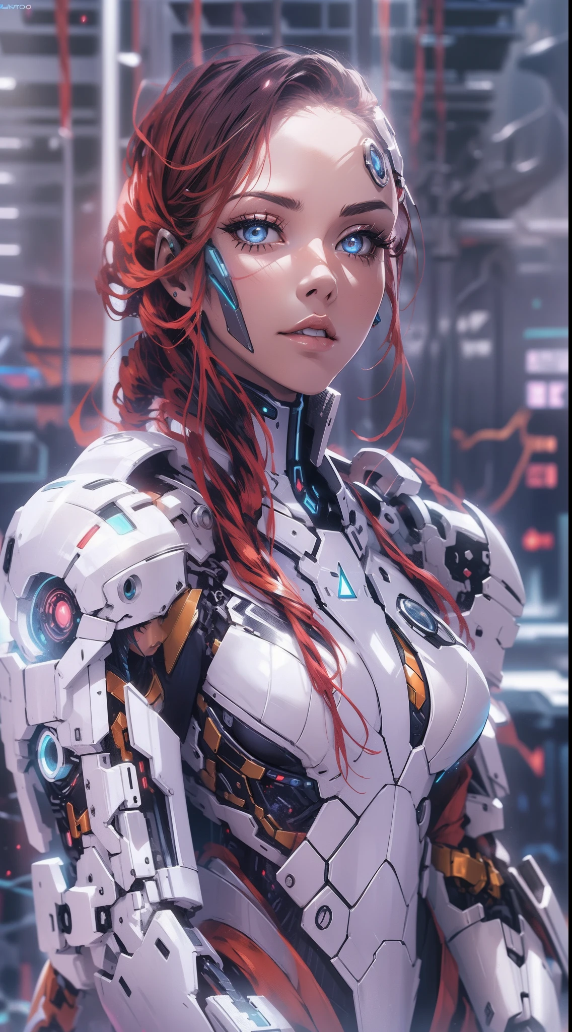 Arafed Mujer con un traje futurista posando para una foto, en armadura futurista blanca, girl in mecha cyber armor, Renderizado del motor irreal + una diosa, Armadura cyborg de porcelana, Armadura blanca brillante, cuerpo cyborg ginoide, Hermosa y atractiva cyborg femenina, Diferentes cibertrajes, Hermosa cyborg hembra, Hermosa chica blanca cyborg, Con armadura futurista, Perfecto cyborg hembra