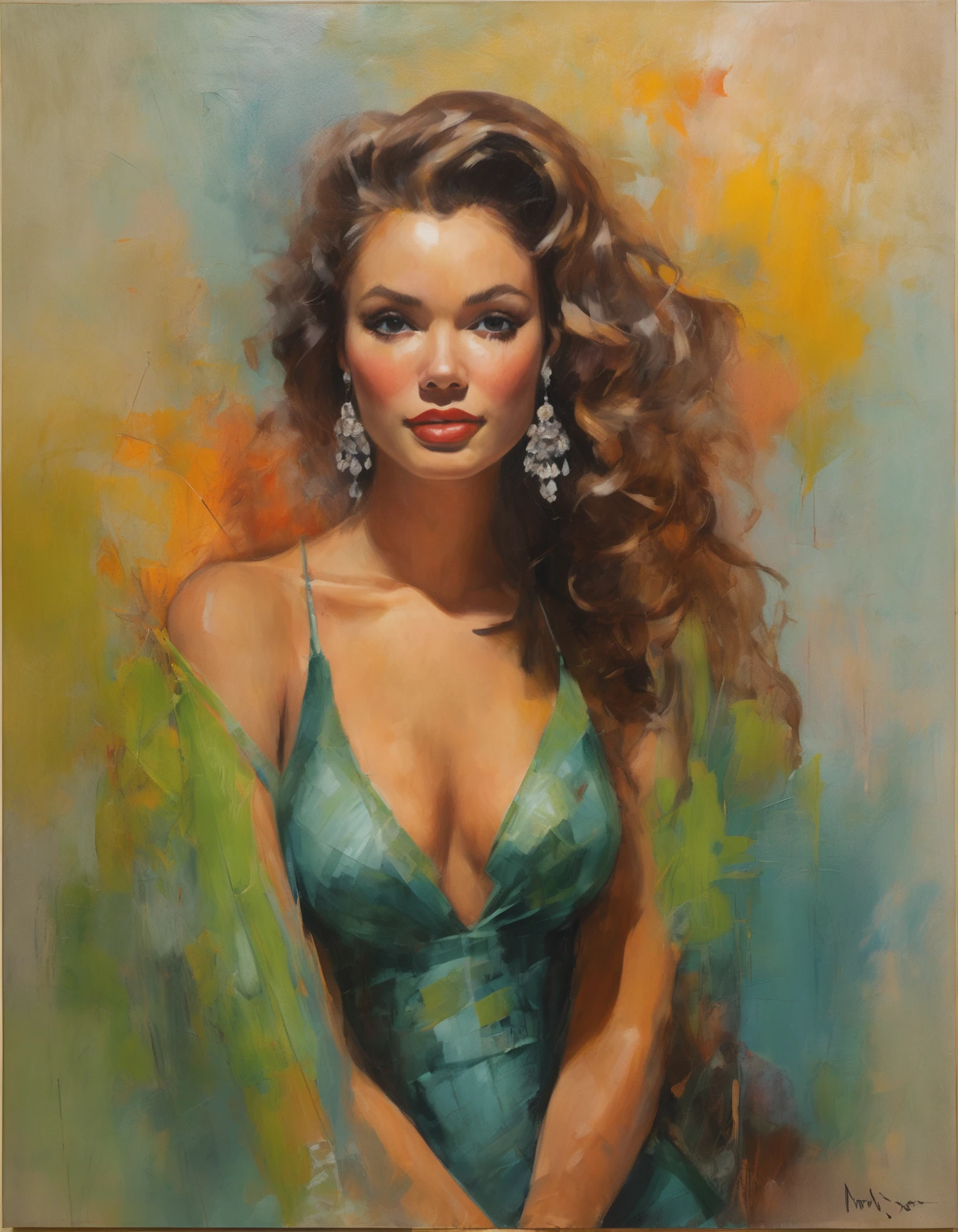realistic, a beautiful 22-year-old Marilyn Monroe, flawless, pretty young woman exuding a graceful and alluring presence, pretty face, long burnt brown hair, big brown eyes, . Her figure is perfection, Happy face, Full buts, impressive emerald and diamond necklace, 8k resolution concept art portrait, (((long wavy hair)), (seductive lips:1.3), highly detailed face and skin texture, ((highly seductive)),