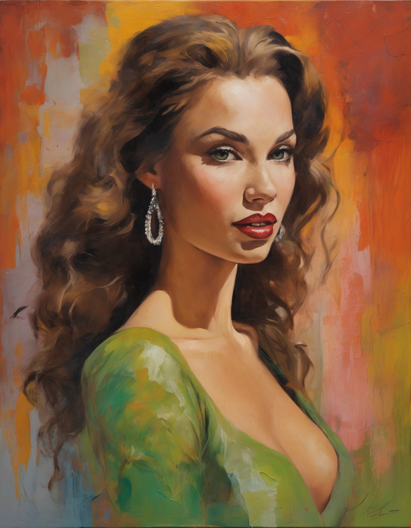 realistic,  a beautiful 22-year-old Marilyn Monroe, flawless, pretty young woman exuding a graceful and alluring presence, pretty face, long burnt brown hair, big brown eyes, . Her figure is perfection,  Happy face, Full buts, impressive emerald and diamond necklace, 8k resolution concept art portrait,  (((long wavy hair)), (seductive lips:1.3), highly detailed face and skin texture, ((highly seductive)),