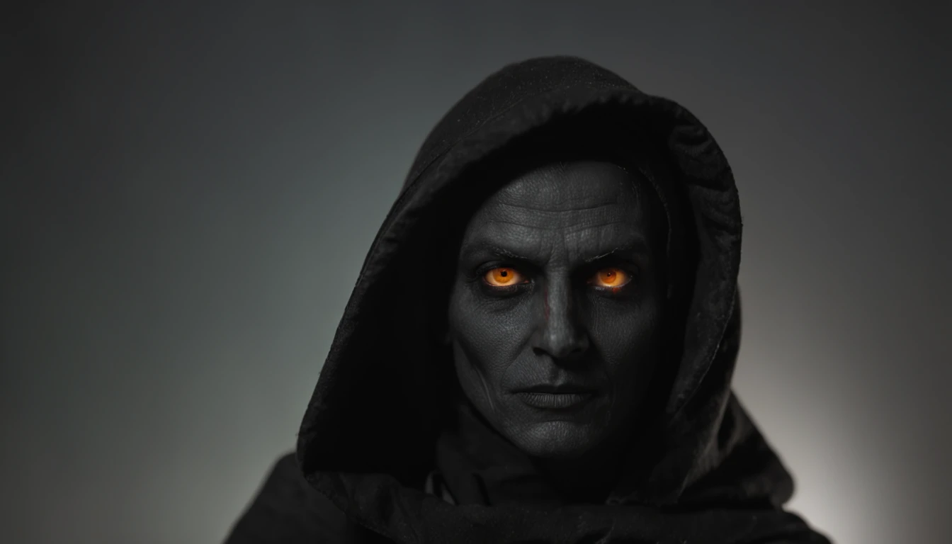 Shadowy Figure - Tall, cloaked, glowing eyes.