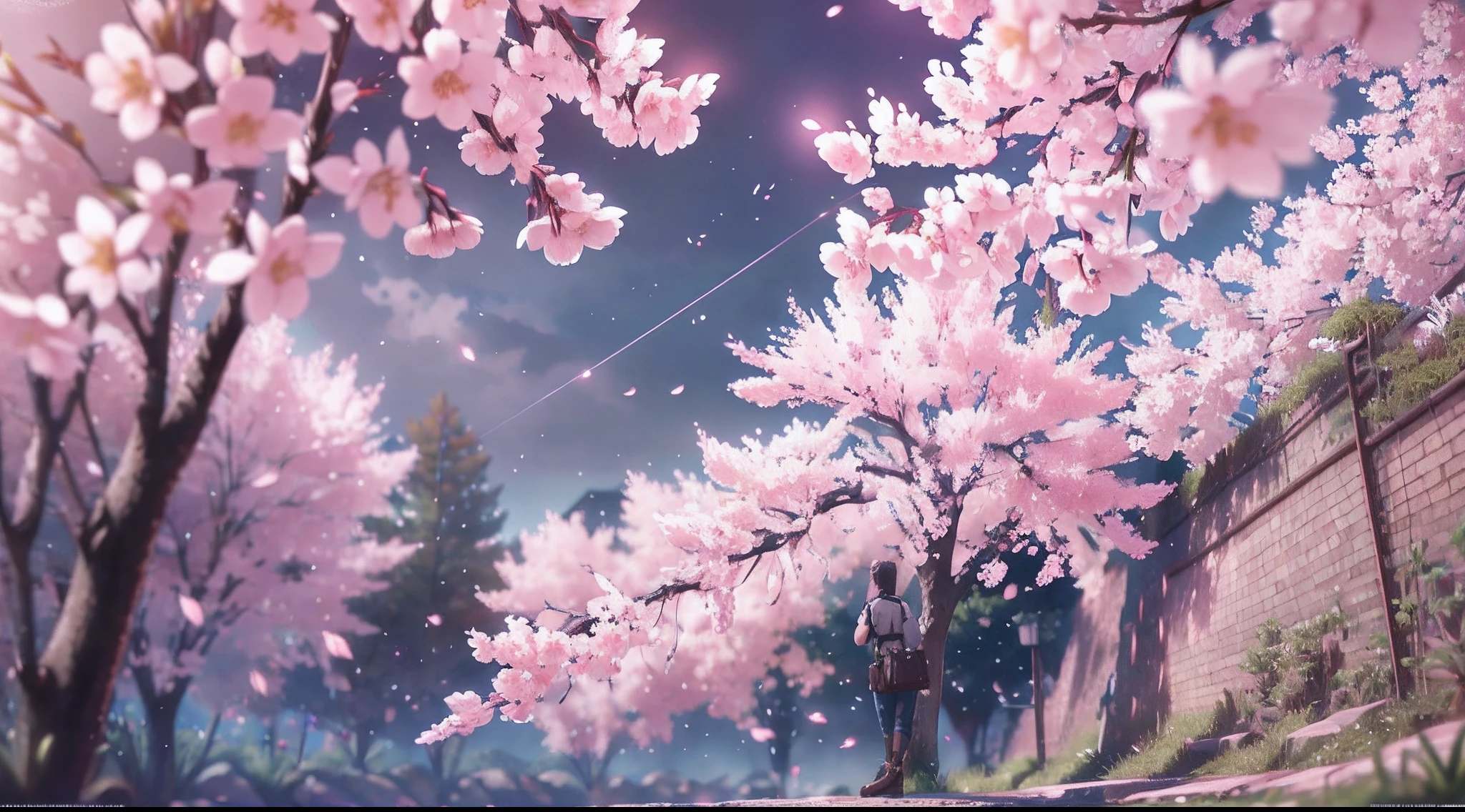 masterpiece, (photorealistic:1.4), best quality, beautiful lighting, realistic,  (extremely detailed CG unity 8k wallpaper), (full body:1.1), intricate, high detail, sharp focus, dramatic, RAW photo, 8k uhd, film grain, caustics, subsurface scattering, reflections,  sakura tree, sakura trees, falling leaves, pink leaves, 
trending on ArtStation, trending on CGSociety, Intricate, High Detail, Sharp focus, dramatic,  best quality, highres,