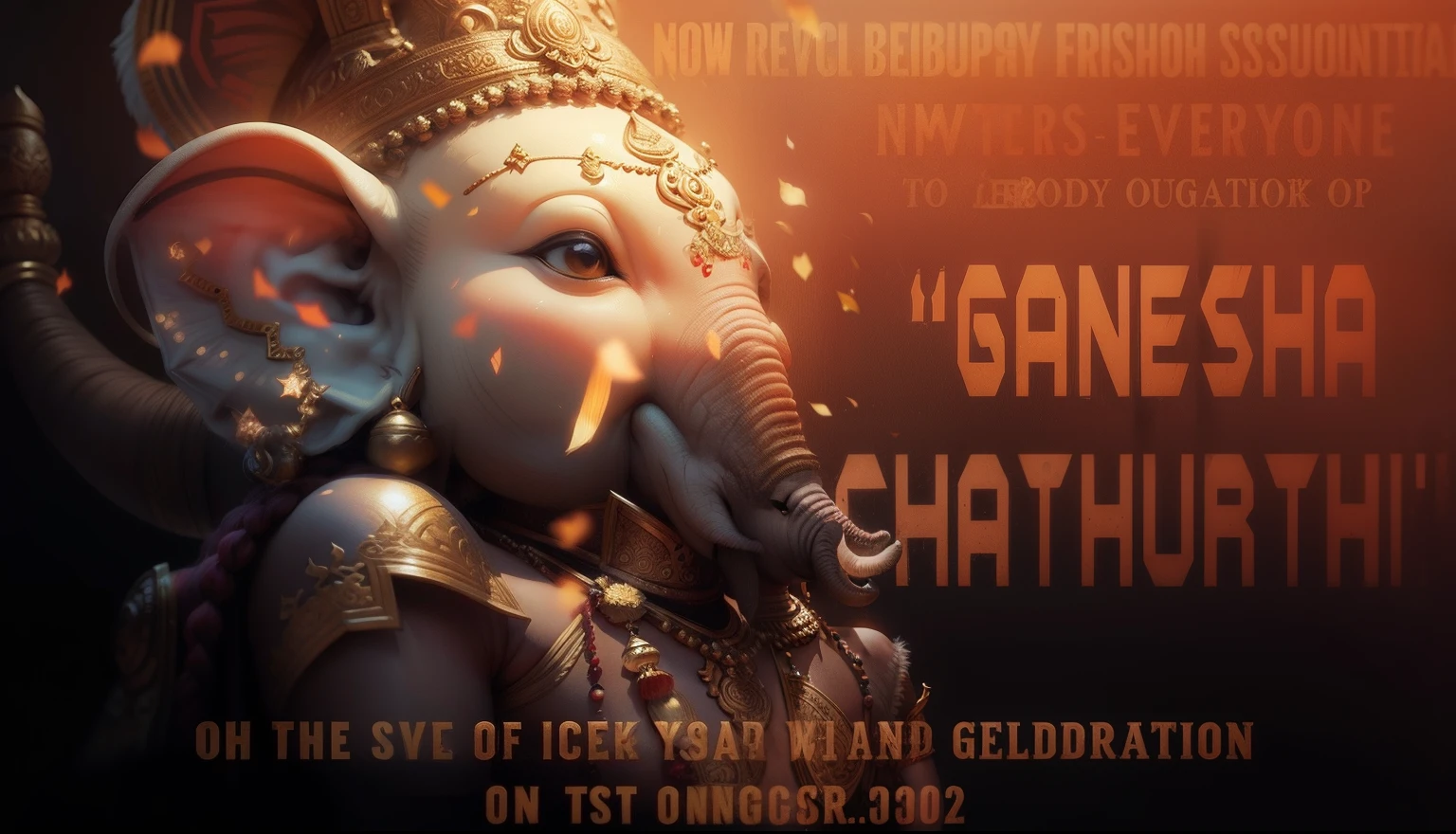 Change the background n apply Ai realistic Ganesha