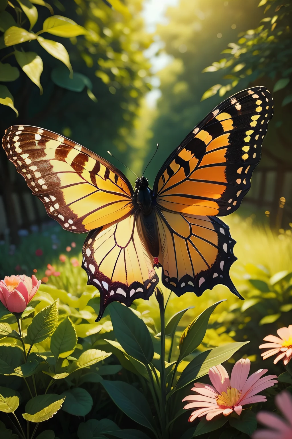 beautyful buuterfly in garden