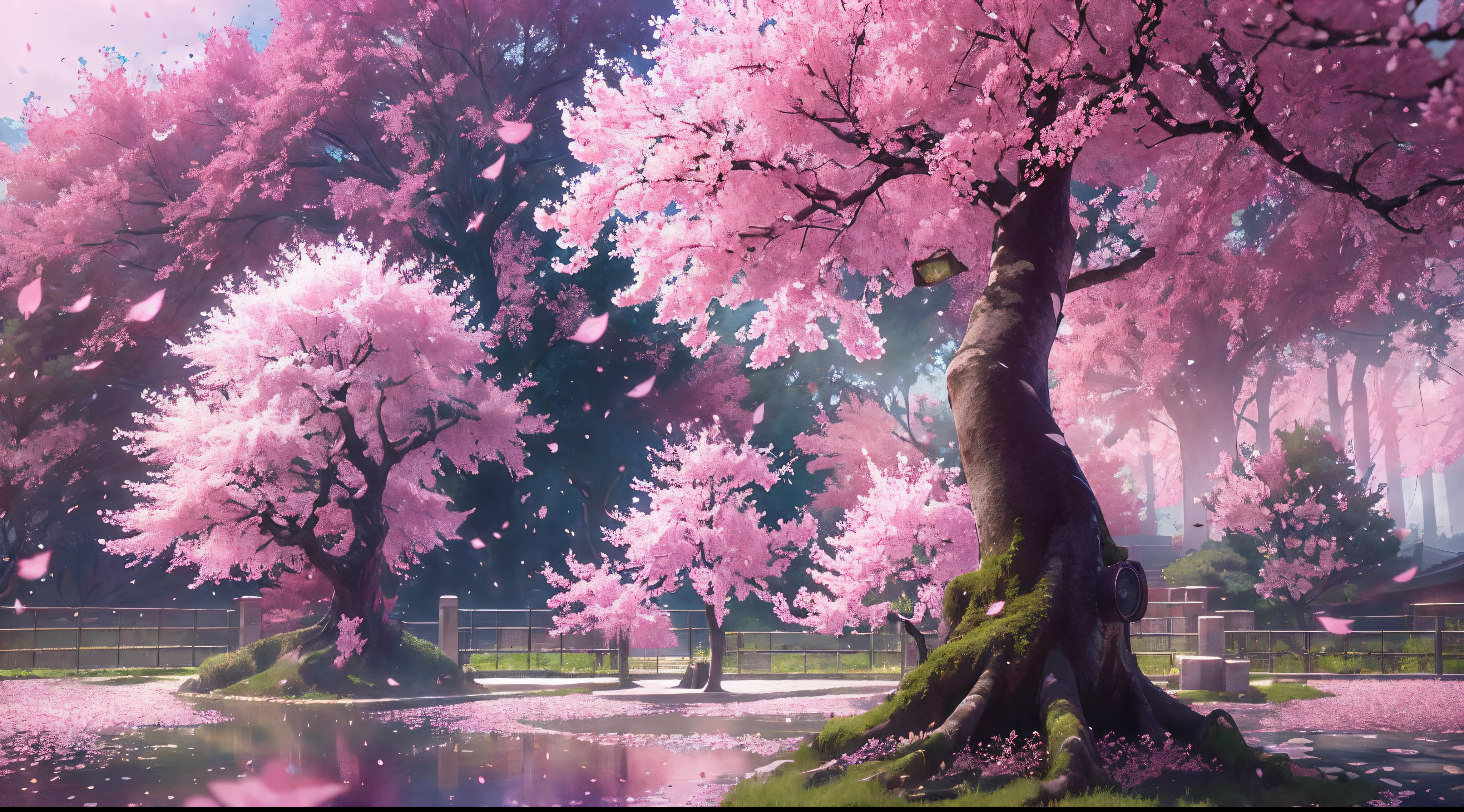 masterpiece, (photorealistic:1.4), best quality, beautiful lighting, realistic,  (extremely detailed CG unity 8k wallpaper), (full body:1.1), intricate, high detail, sharp focus, dramatic, RAW photo, 8k uhd, film grain, caustics, subsurface scattering, reflections,  sakura tree, sakura trees, falling leaves, pink leaves, 
trending on ArtStation, trending on CGSociety, Intricate, High Detail, Sharp focus, dramatic,  best quality, highres,