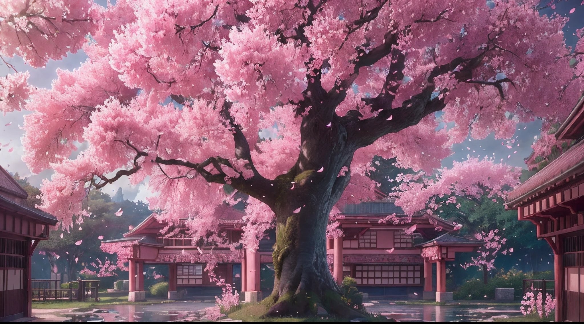 masterpiece, (photorealistic:1.4), best quality, beautiful lighting, realistic,  (extremely detailed CG unity 8k wallpaper), (full body:1.1), intricate, high detail, sharp focus, dramatic, RAW photo, 8k uhd, film grain, caustics, subsurface scattering, reflections,  sakura tree, sakura trees, falling leaves, pink leaves, 
trending on ArtStation, trending on CGSociety, Intricate, High Detail, Sharp focus, dramatic,  best quality, highres,