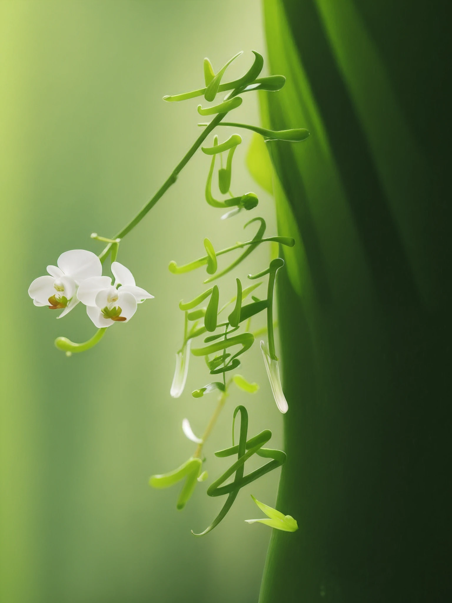 Small orchids,green leaf,florals,drippy,the detail,Abundance