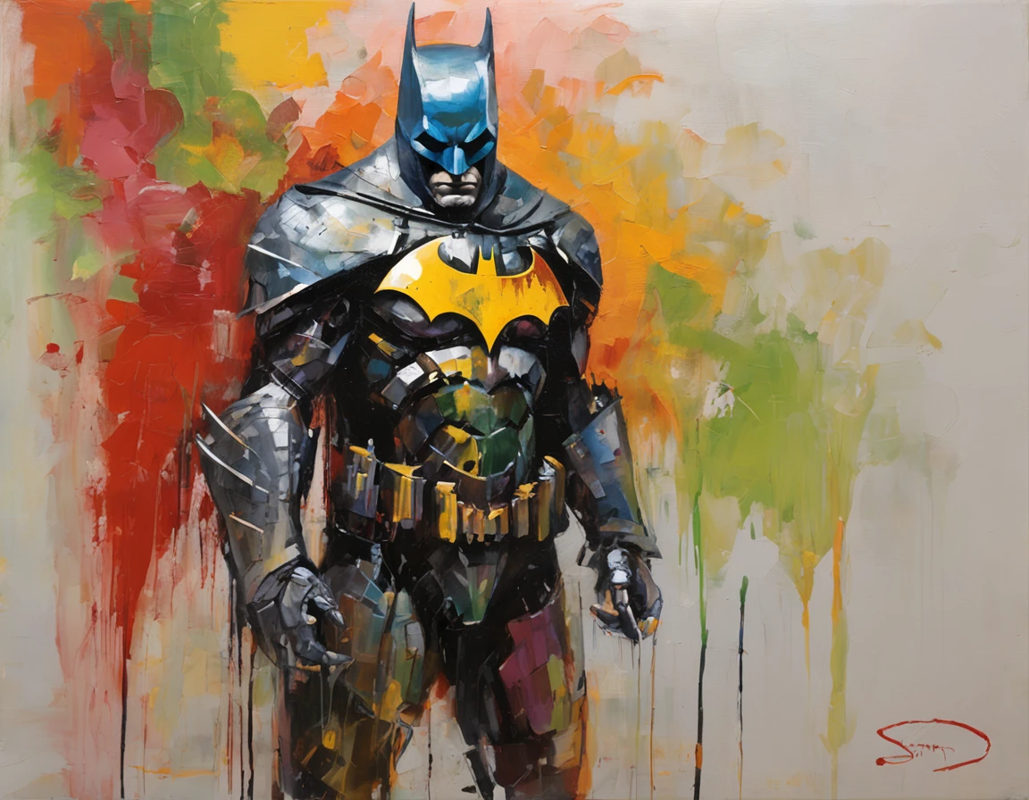 a Batman in cybernetic armor, ultra detalhado, cor vermelho . ::n_ desenho, Imperfection, baixa qualidade, boneco, jogo, anime, assinatura