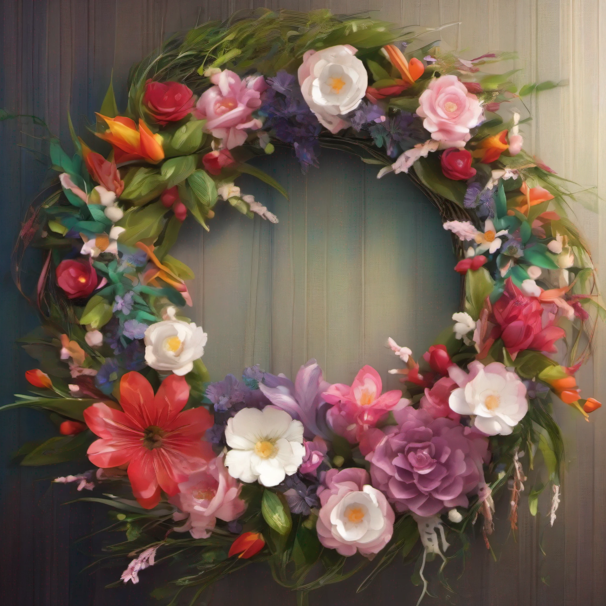 ((Rings made by weaving flowers、Flower wreath)):1.9