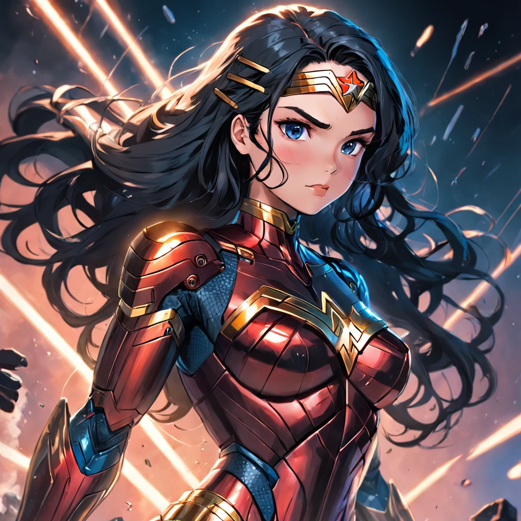 Realistic depiction of an advanced cybersuit, Sexy Wonder Woman by DC Comics
