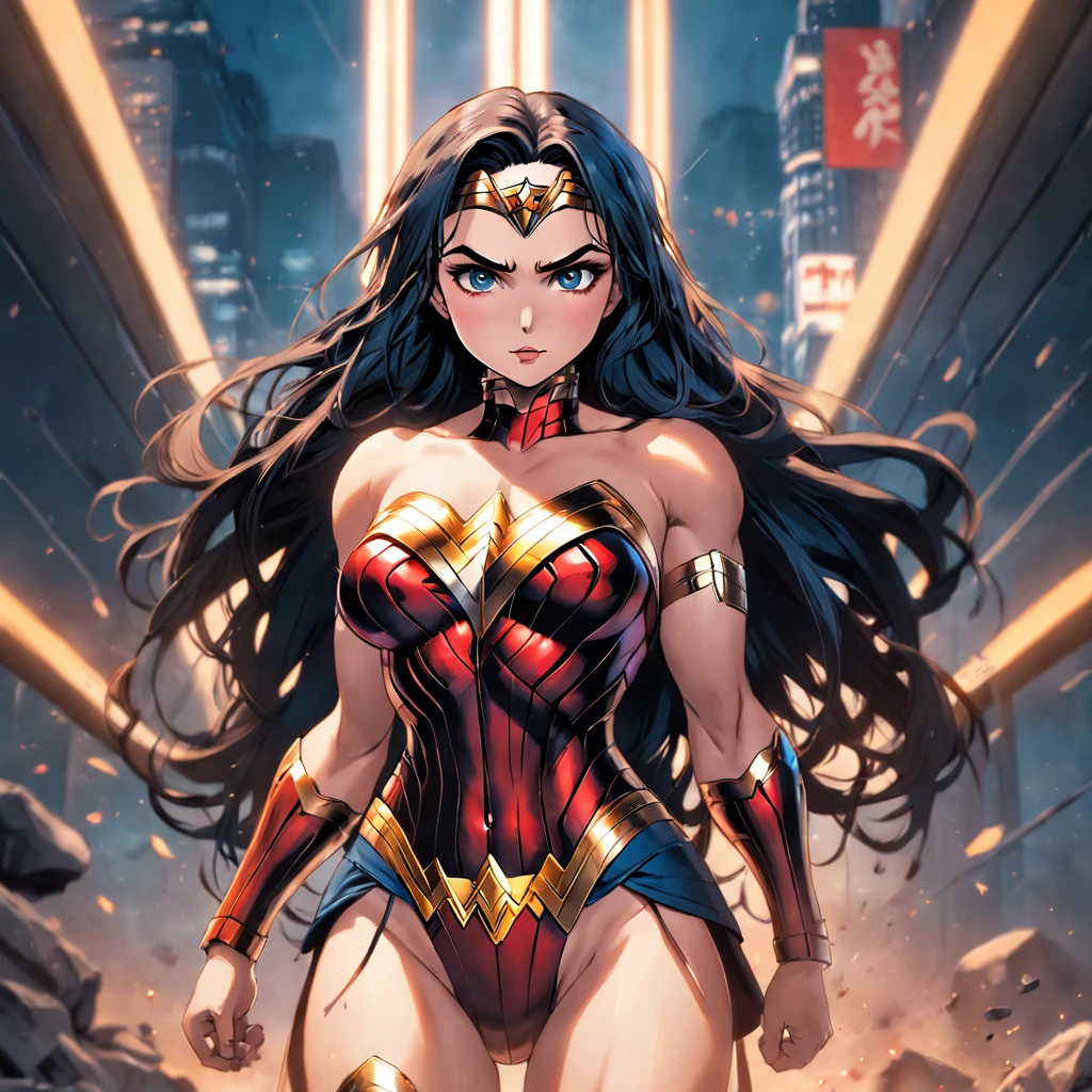 Realistic depiction of an advanced cybersuit, wonder woman () от DC Comics
