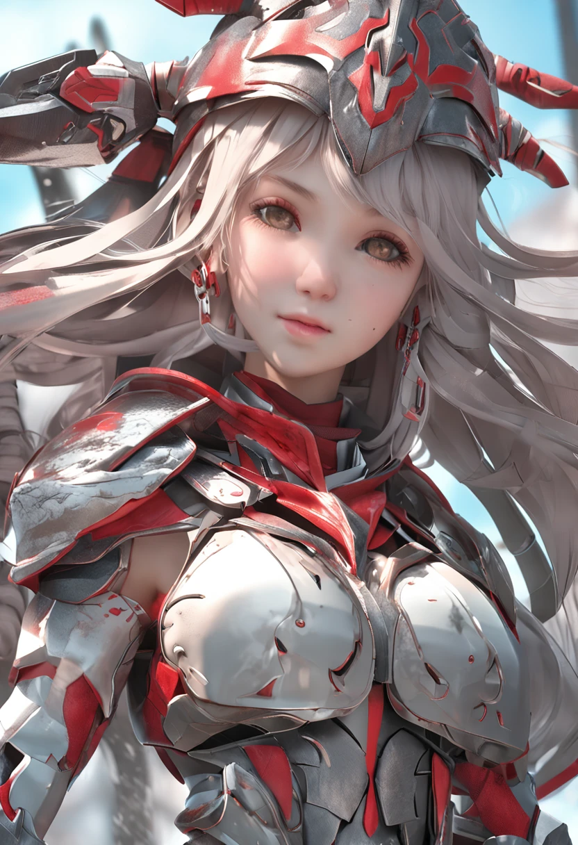 Junior Centurion Warrior, Red and gray armor, Men and women work together, Men and women side by side, cheerfulness, Female Warrior, ultra - detailed, 8K, Unreal Engine 5, celebrating, Beautiful anime style girl all over, clean detailed faces, underdressing, analogous colors, Glowing shadow, beautiful gradation, Depth of field, Clean image, Football field setting, High quality, High detail, High definition, Luminous Studio graphics engine, Cute face, Heroic, sword, victory, full bodyesbian, Extremely detailed face, Bright eyes, Beautiful girl, fantasy, complimentary colours, insanely detailed and intricate, Ultra photo realsisim, Super detailed, Ultra HD, Vivid, Low angle