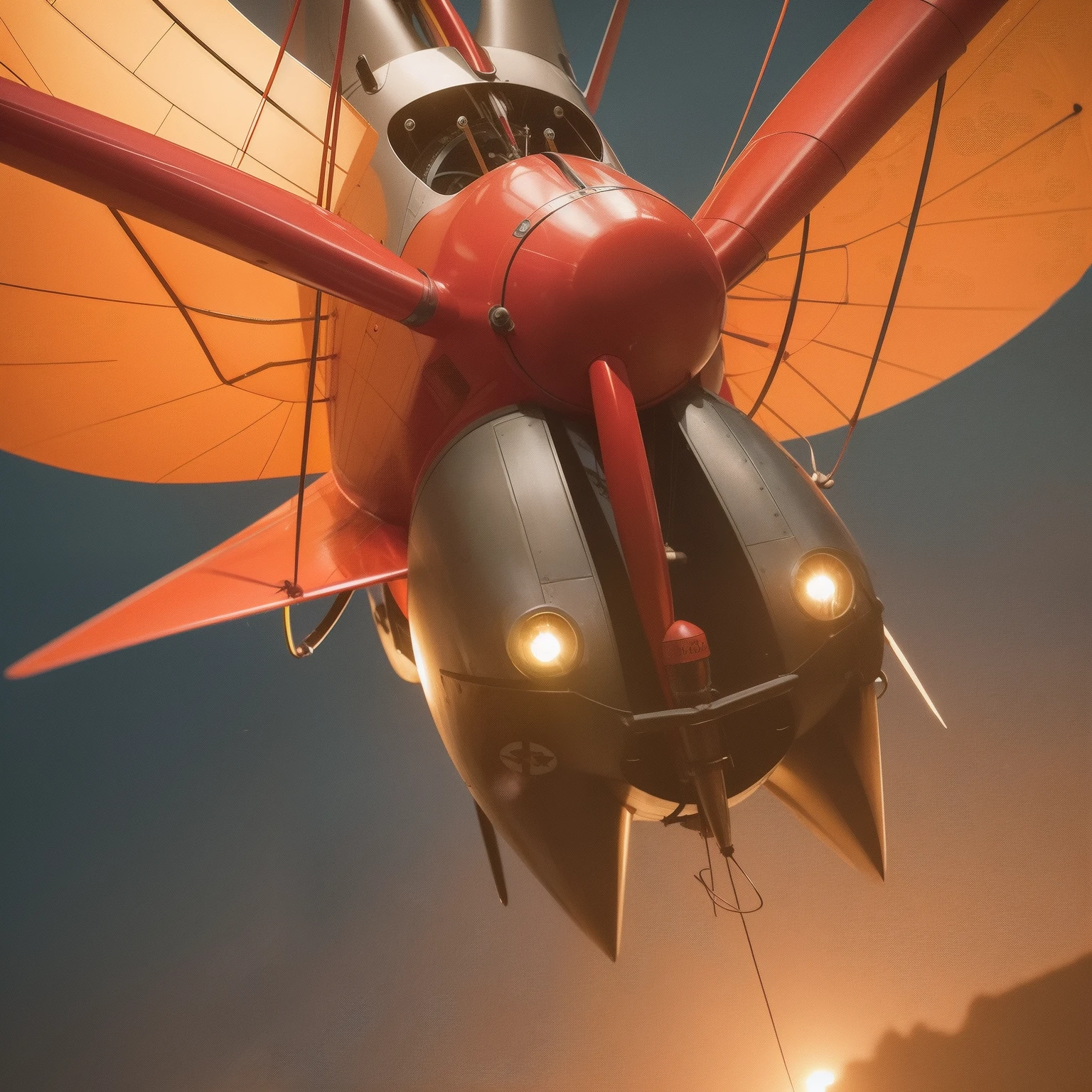 Mosquito Flying penis, wings, jet motors, long shaft with portholes, red, green, blue, yellow, orange, purple, indigo,  head, long hanging balls in a sack with hair, pubic hair