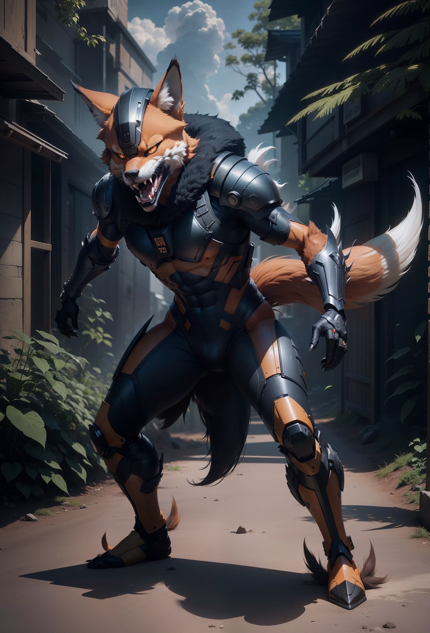 Change the arms to orange furry