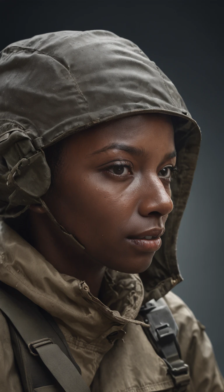 A hyper-realistic World War II illustration, photorealism, cinematography, (Isolation: 1.1), (Enamel: 1.1), (Reflected Light: 1.2), Glass, Polygon, ultra detailed, intricate , oil on canvas, dry brush, ( surrealism: 1.1), ( disturbing: 1.1), (((dark skin))), ((dark theme)), ((vfx))nephotorealism, cinematography, (Isolation: 1.1) , (Enamel: 1.1), (Reflected light: 1.2), Glass, Polygon, ultra detailed, intricate, oil on canvas, dry brush, (surrealism: 1.1), ( disturbing: 1.1), American plane, (((dark skin ))), ((dark theme)), ((vfx))