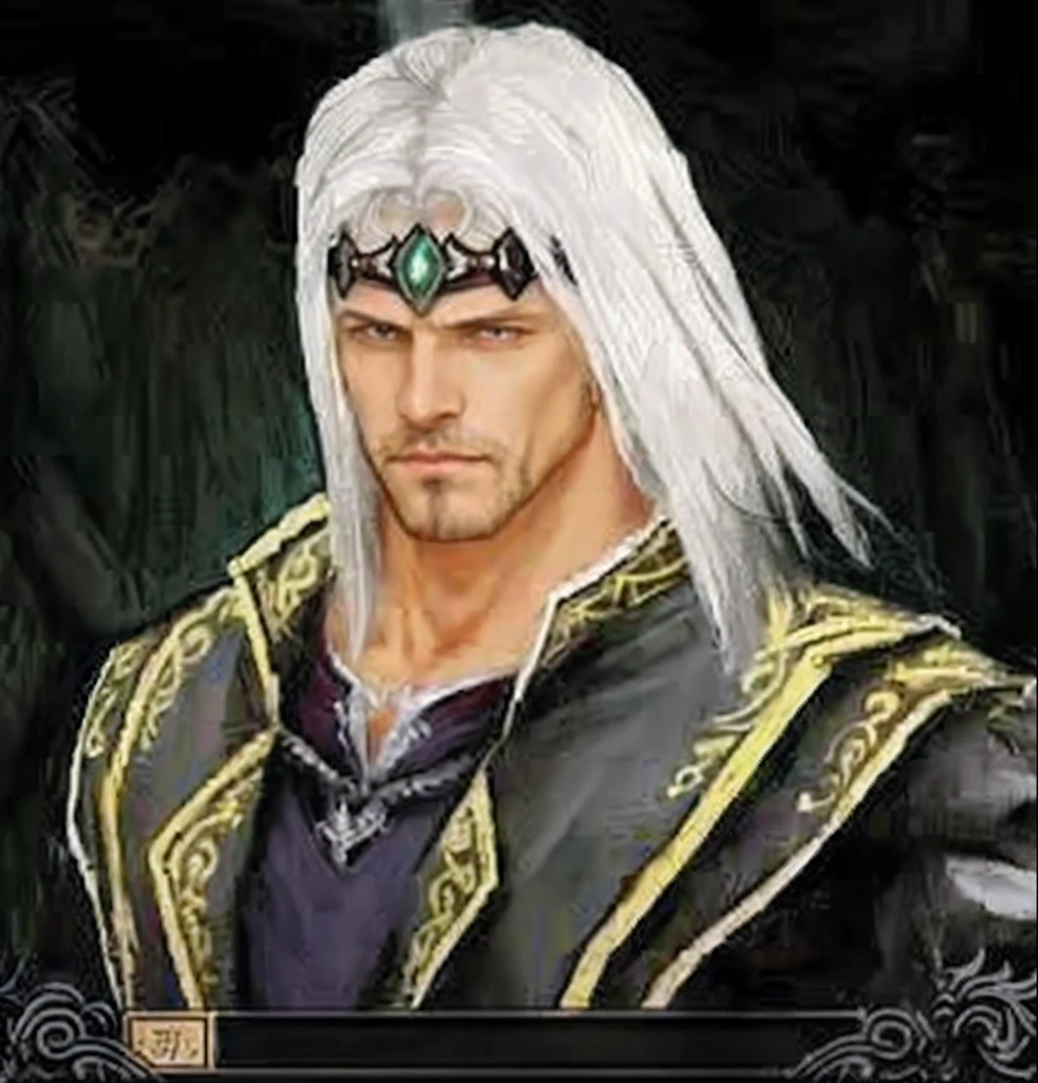 a man with white hair
