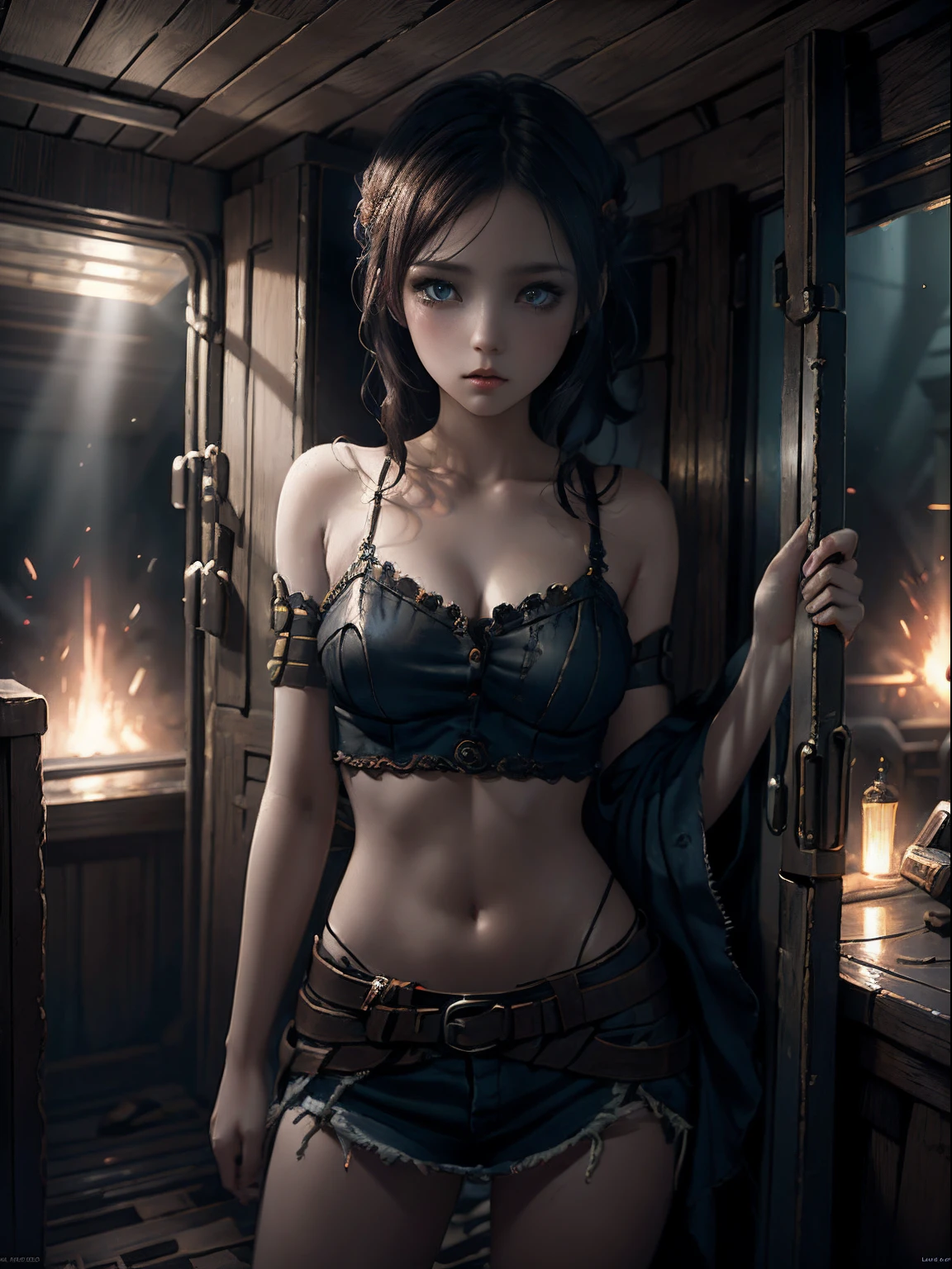 1girl, Apocalypse, dooms day, Illustration, cinematic light, high resolution, best quality, ultra detailed, masterpiece,