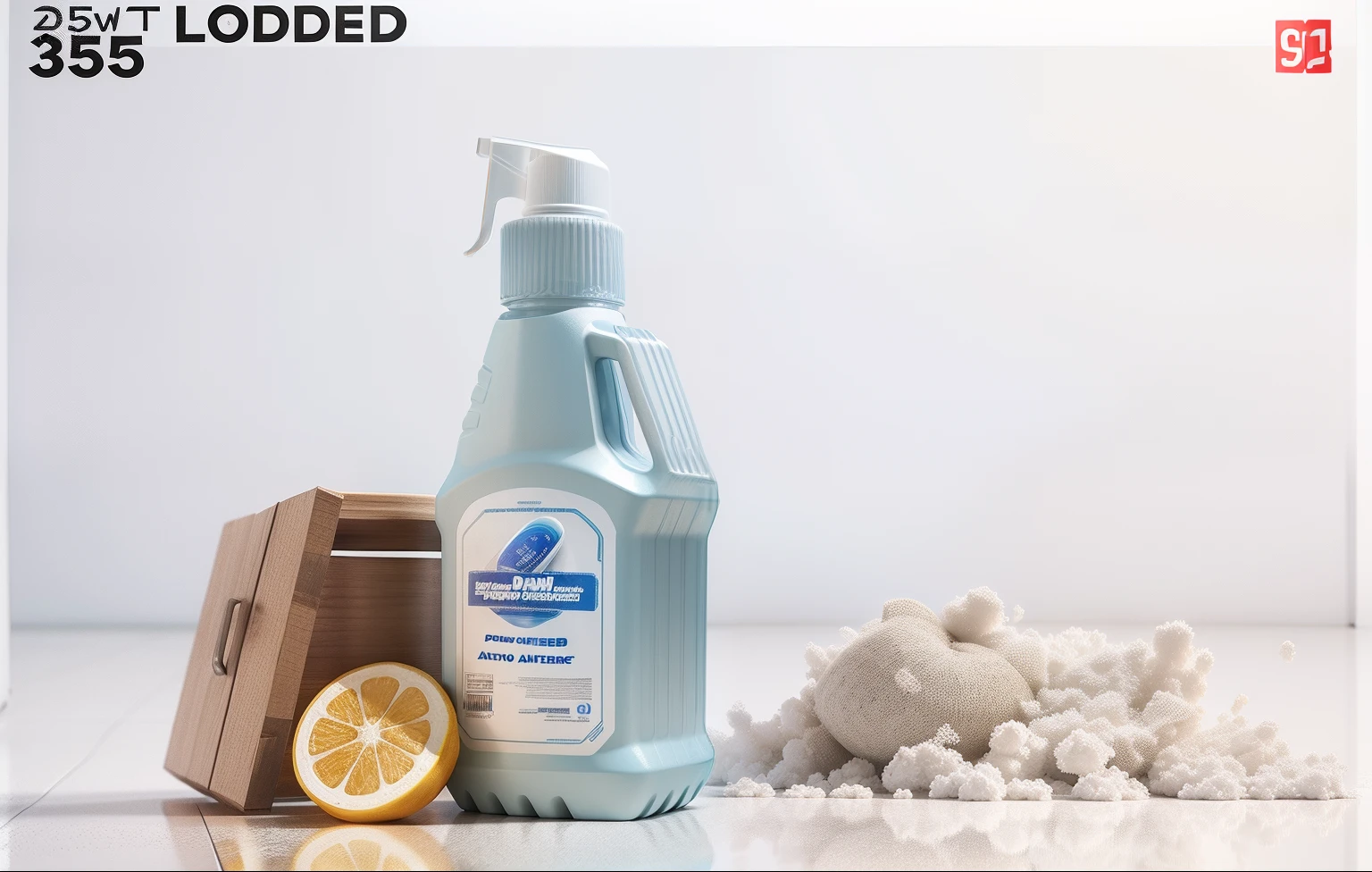 Laundry detergent bottle design,Simple and atmospheric,3D render the scene