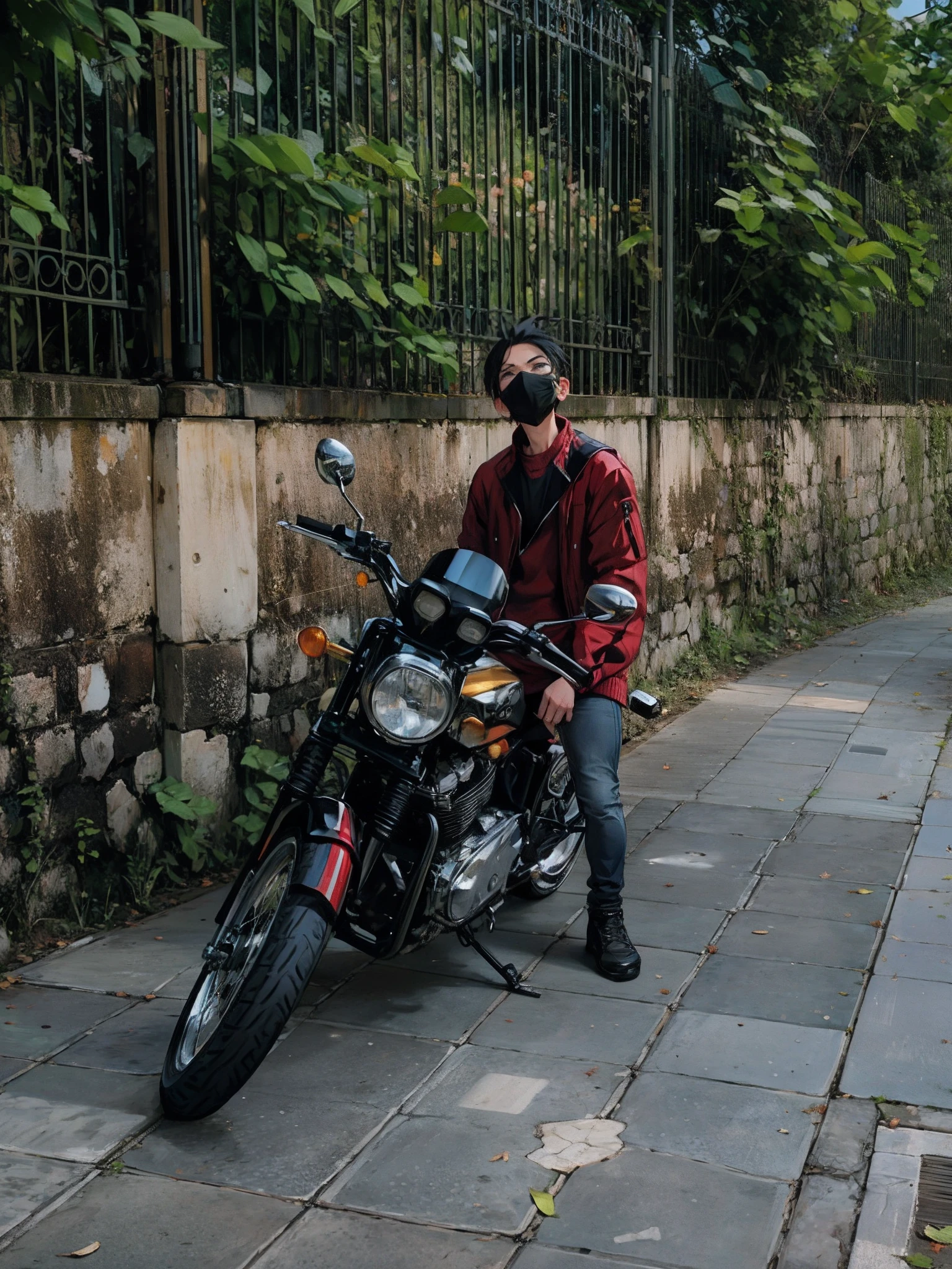 Look like anime. Make a bike badass but same this image