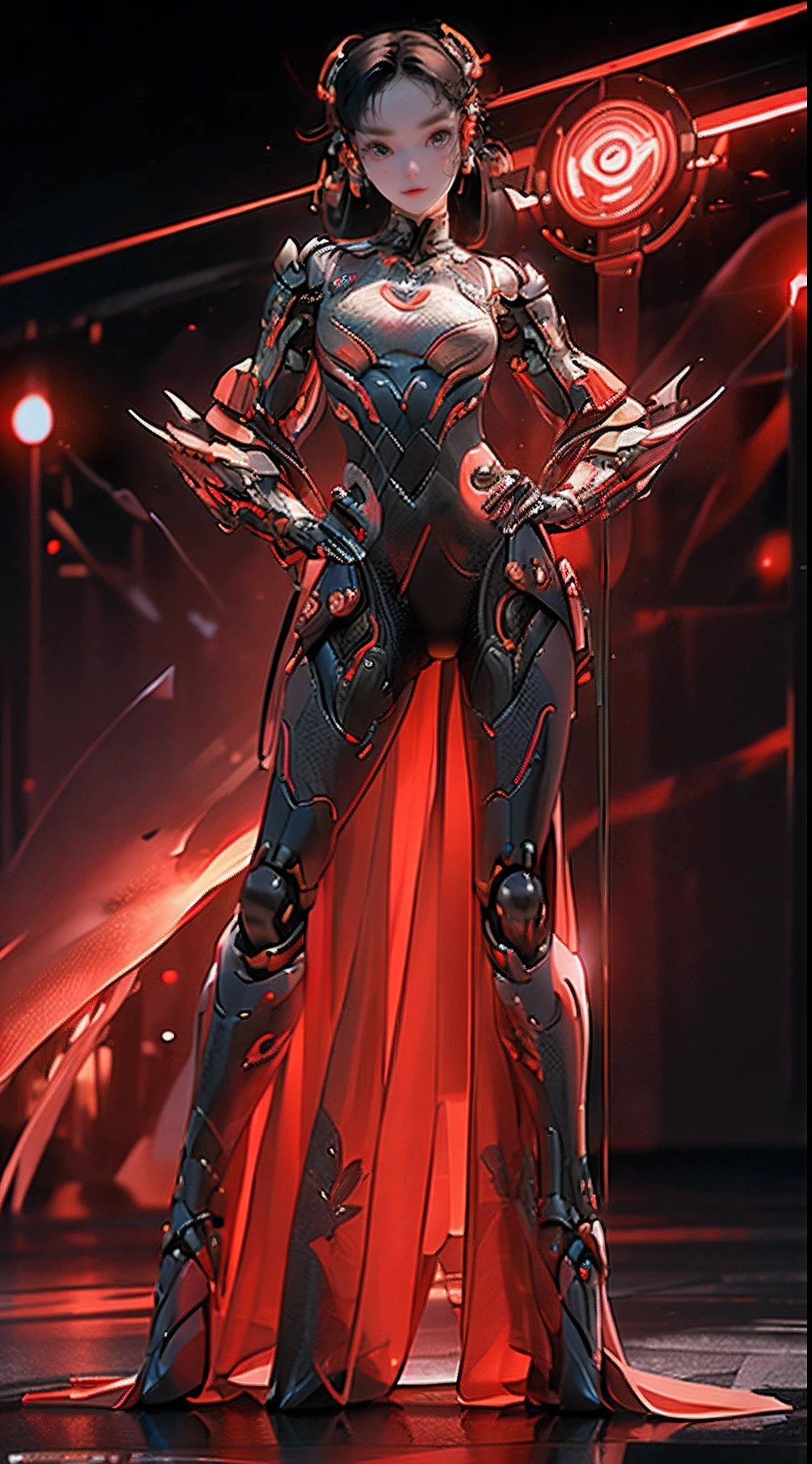 (Stand and pose full-body:1.5), Full body image of an alien robot with red eyes and a bird's head, (Extremely detailed CG Unity 16k wallpaper:1.1), (Colorful:1.2), Dynamic Angle, (Noise Removal Strength: 1.45), Side lighting, Lifelike texture, Glowing light, hyper HD, Award-Awarded