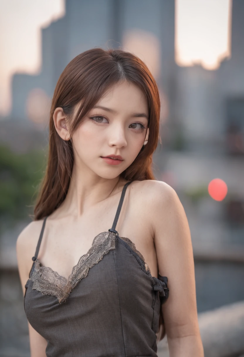 best qualtiy， 超高分辨率， （realisticlying：1.4），2 girls，（natta），（looking at viewert：1.331），（whaite hair），posing on a，Tokyo Street，nightcityscape，Cyberpunk-city，the soft light，1girll，Extremely beautiful face，chest circumference，putdownhands，random hair style，Random expressions，largeeyes，Alvine，（short- sleeved。JK_shirt）， JK_Style， （Red jk erotic dress）， （JK erotic binding）， blend， best qualtiy