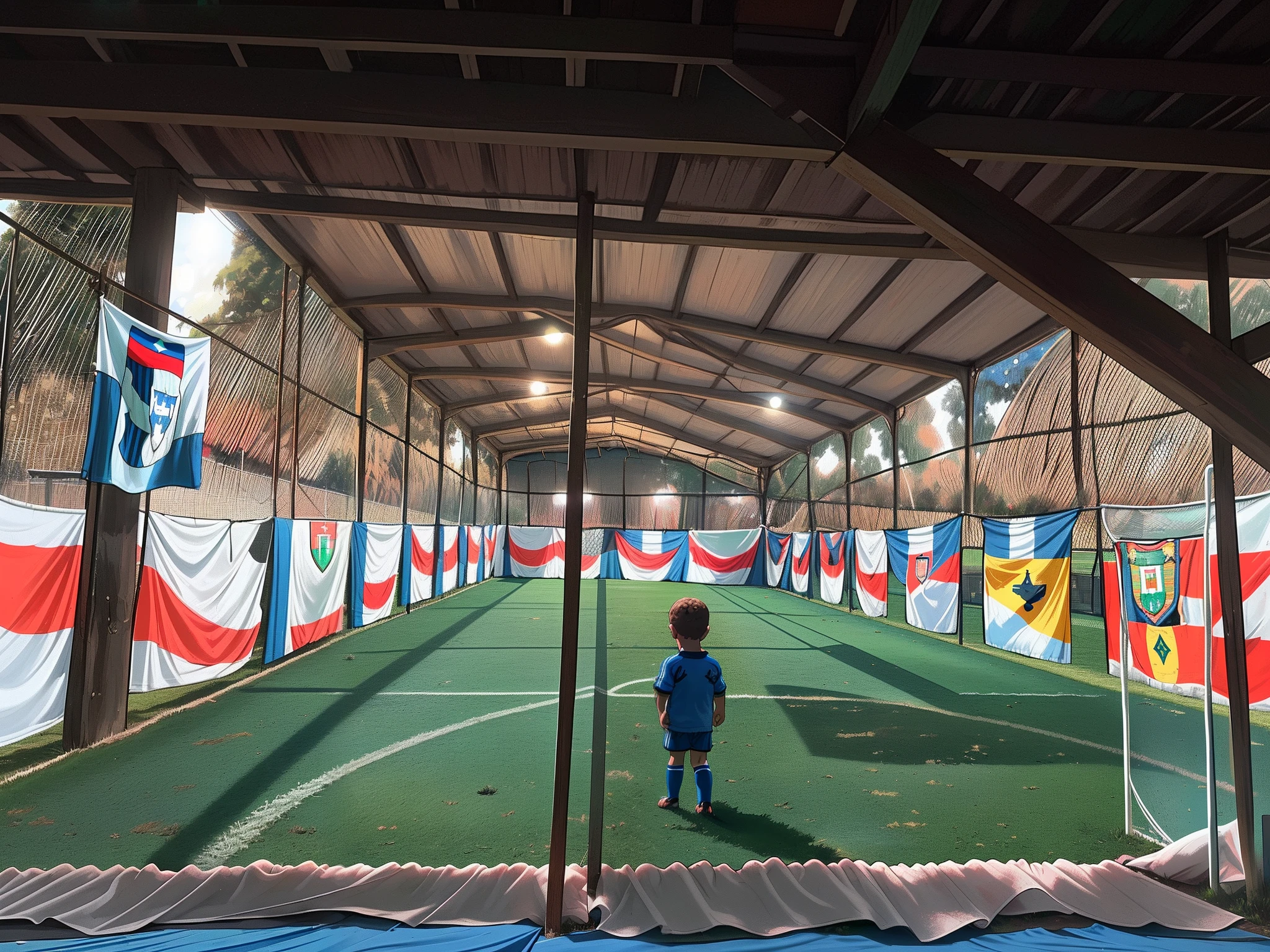 cancha de futbol, infant, bandera de Uruguay, lawn, Cobertizo grande, Disco duro, colores