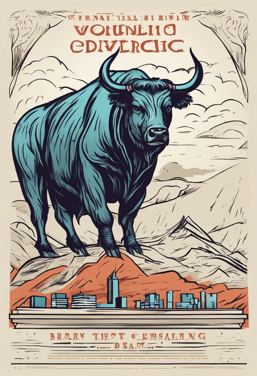 stock market logo bull teaching bear