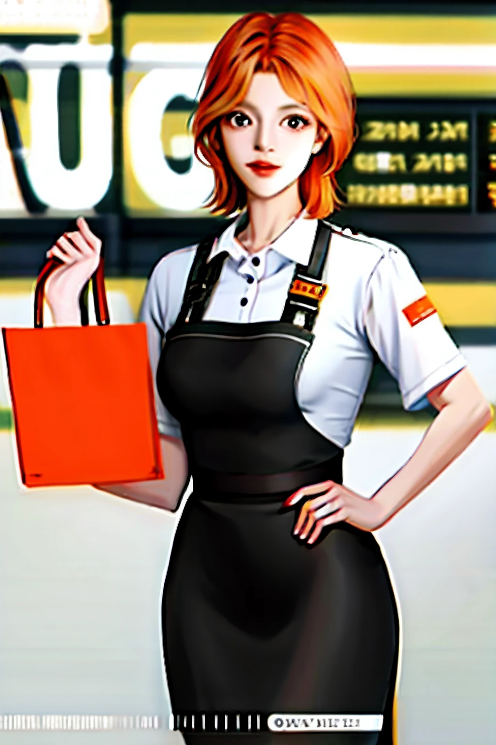 Female airport ground staff