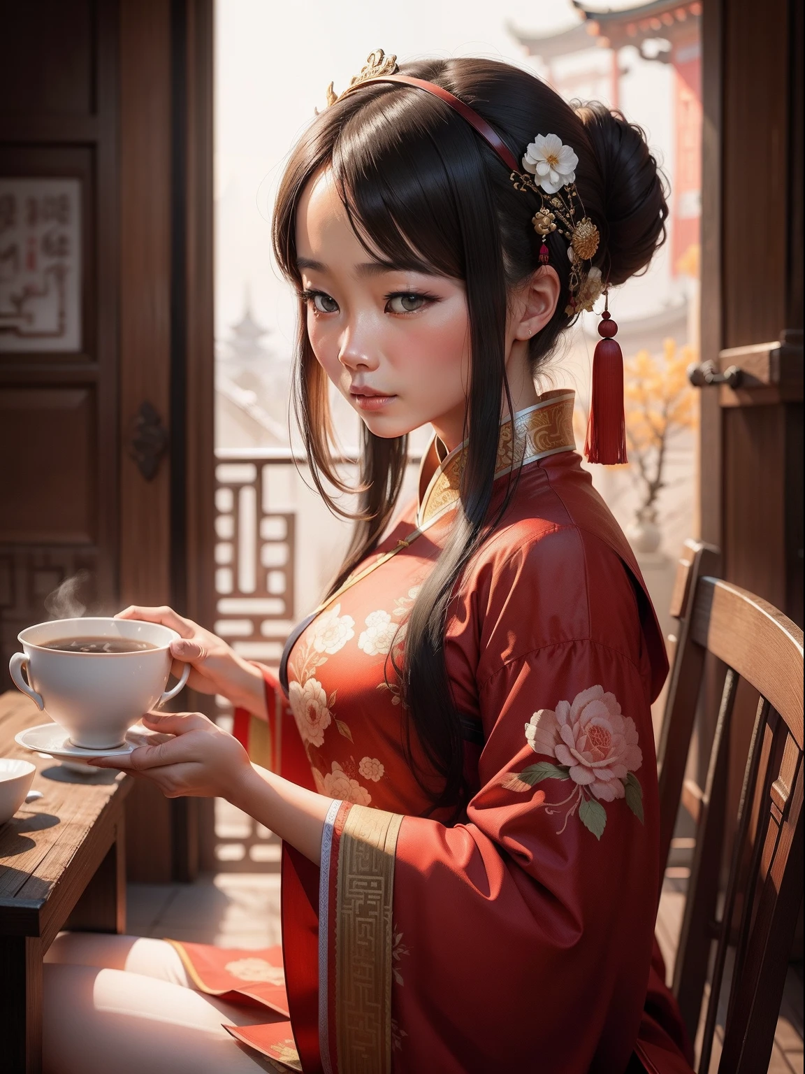 woman, China, ancient, traditional